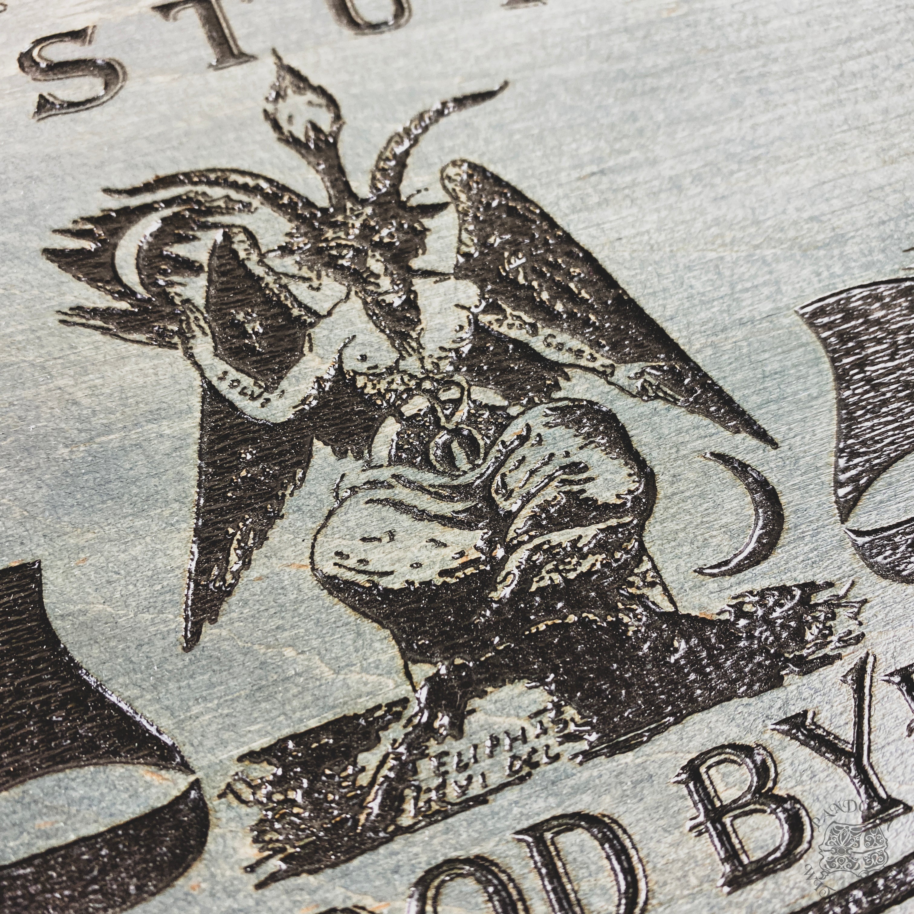 Ouija Board - Baphomet - Gray wood - SS