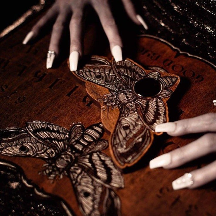 Planchette - Golden Death's head moth Dark wood