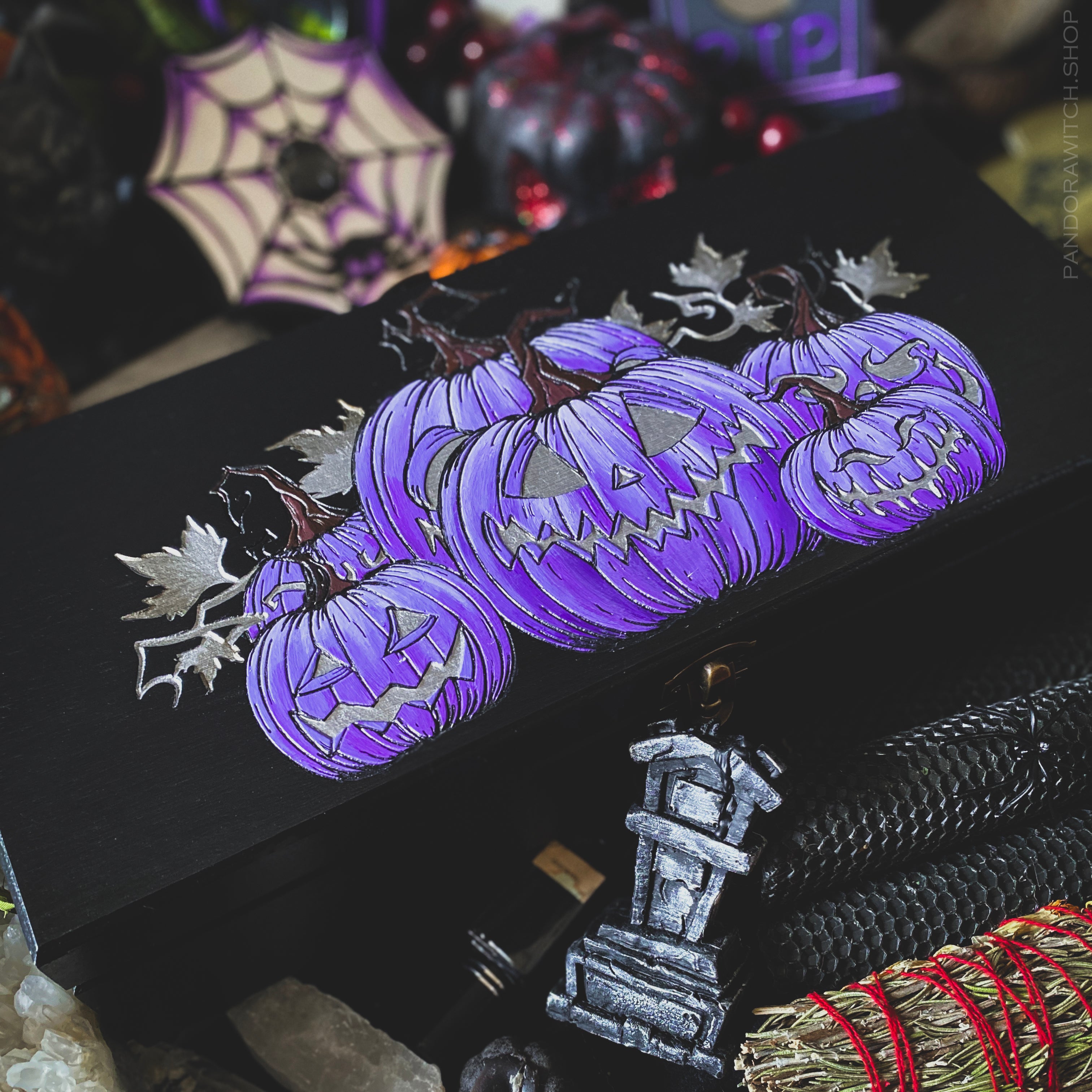 Box - Violet Pumpkin Mood - For 2 or 4 Tarot decks