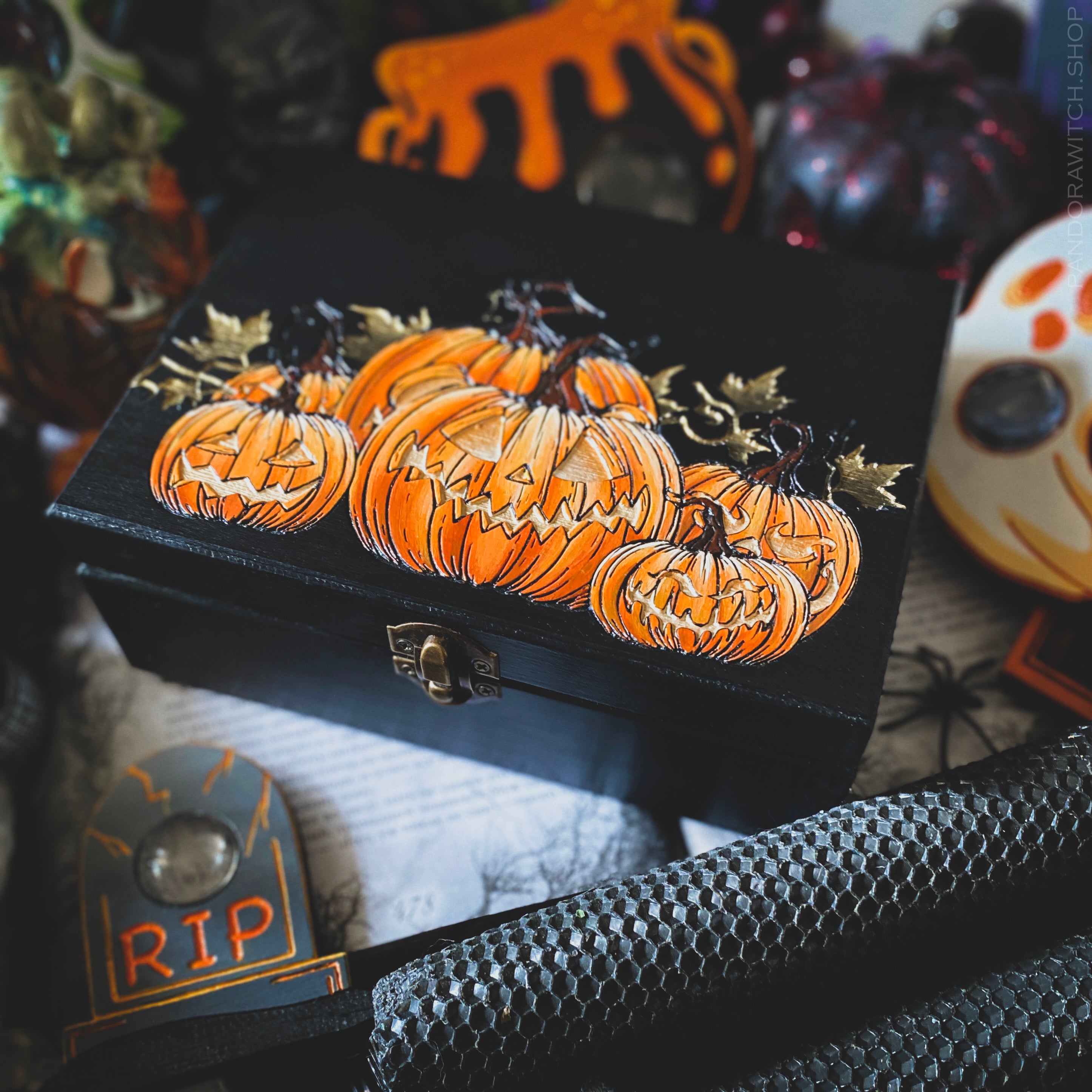 Box - Pumpkin Mood - For 2 or 4 Tarot decks