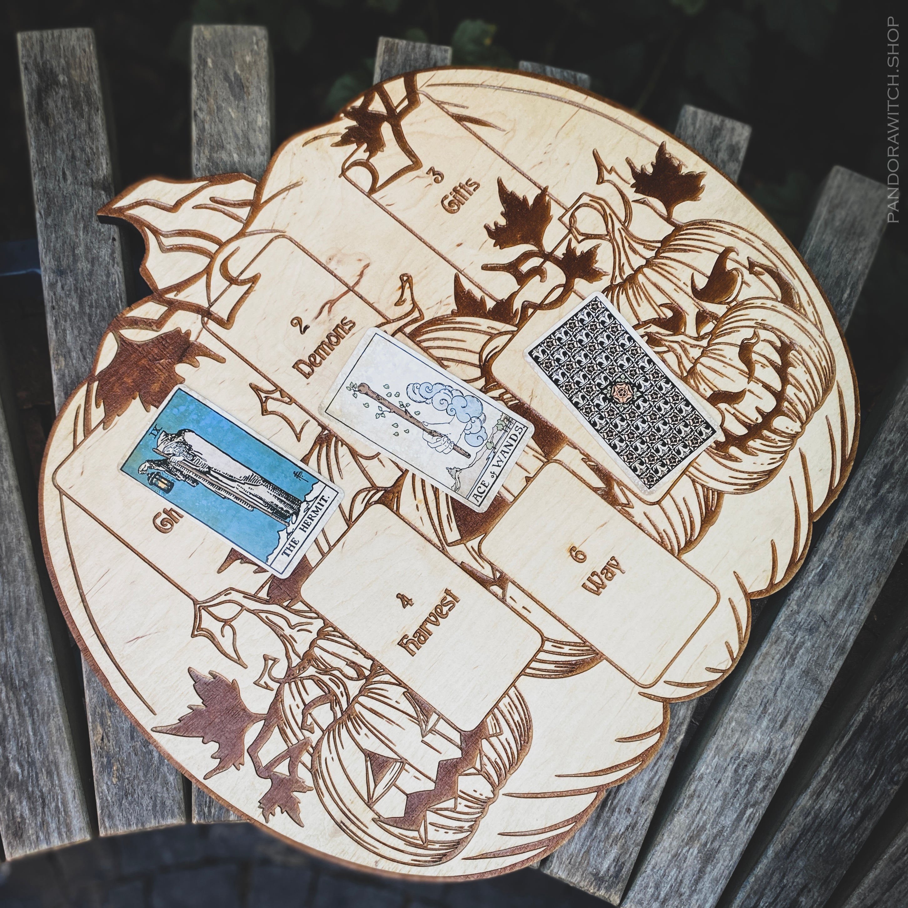 Samhain Tarot Spread Board - Natural