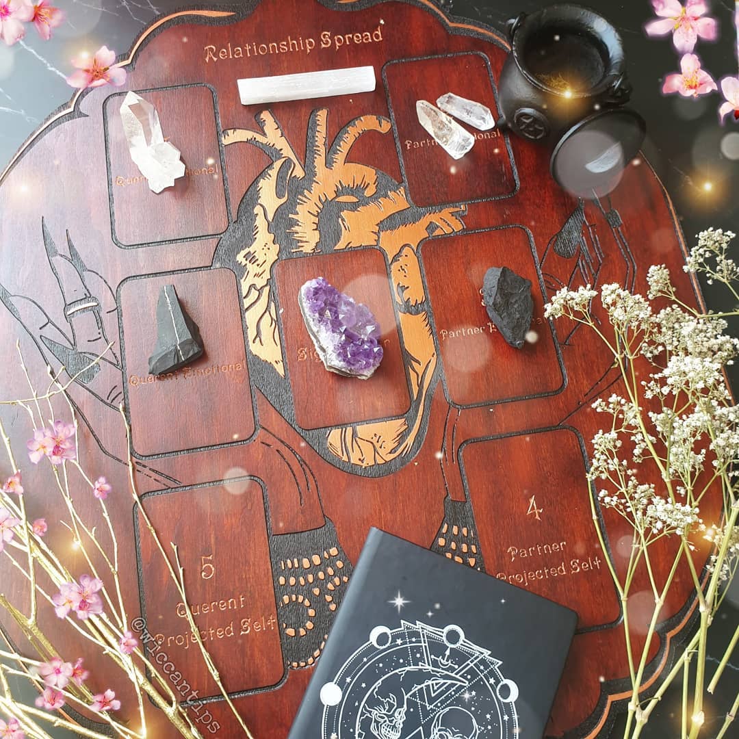 Tarot Spread Board Relationship - Copper Heart