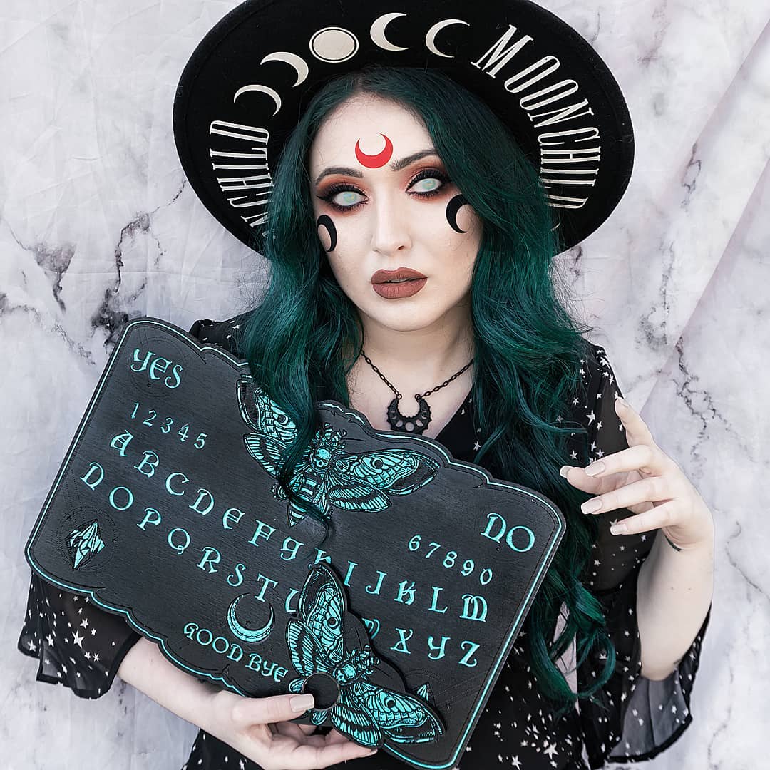 Ouija Board - Black and Emerald Death's head moth