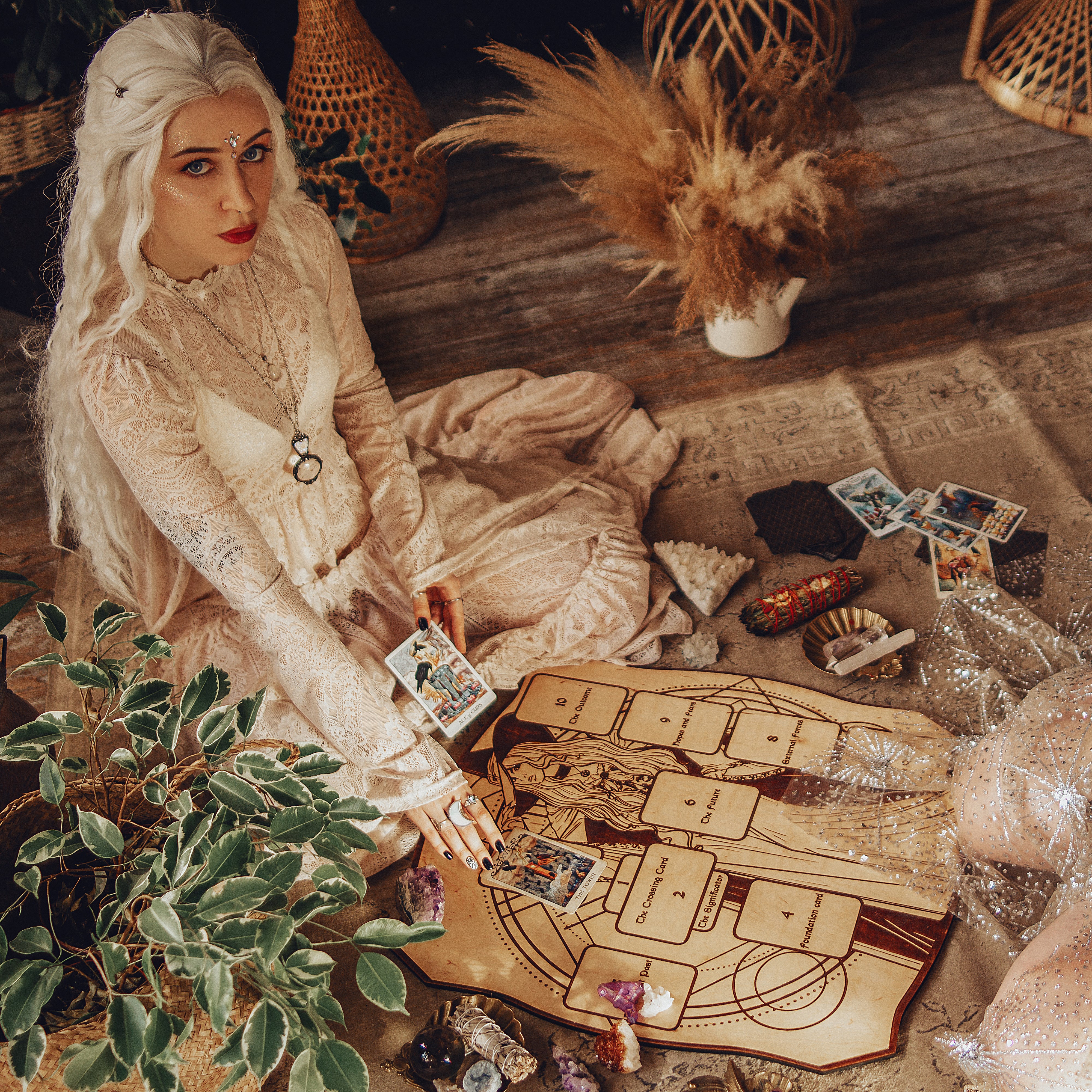 Tarot Spread Board Celtic Cross - The Witch