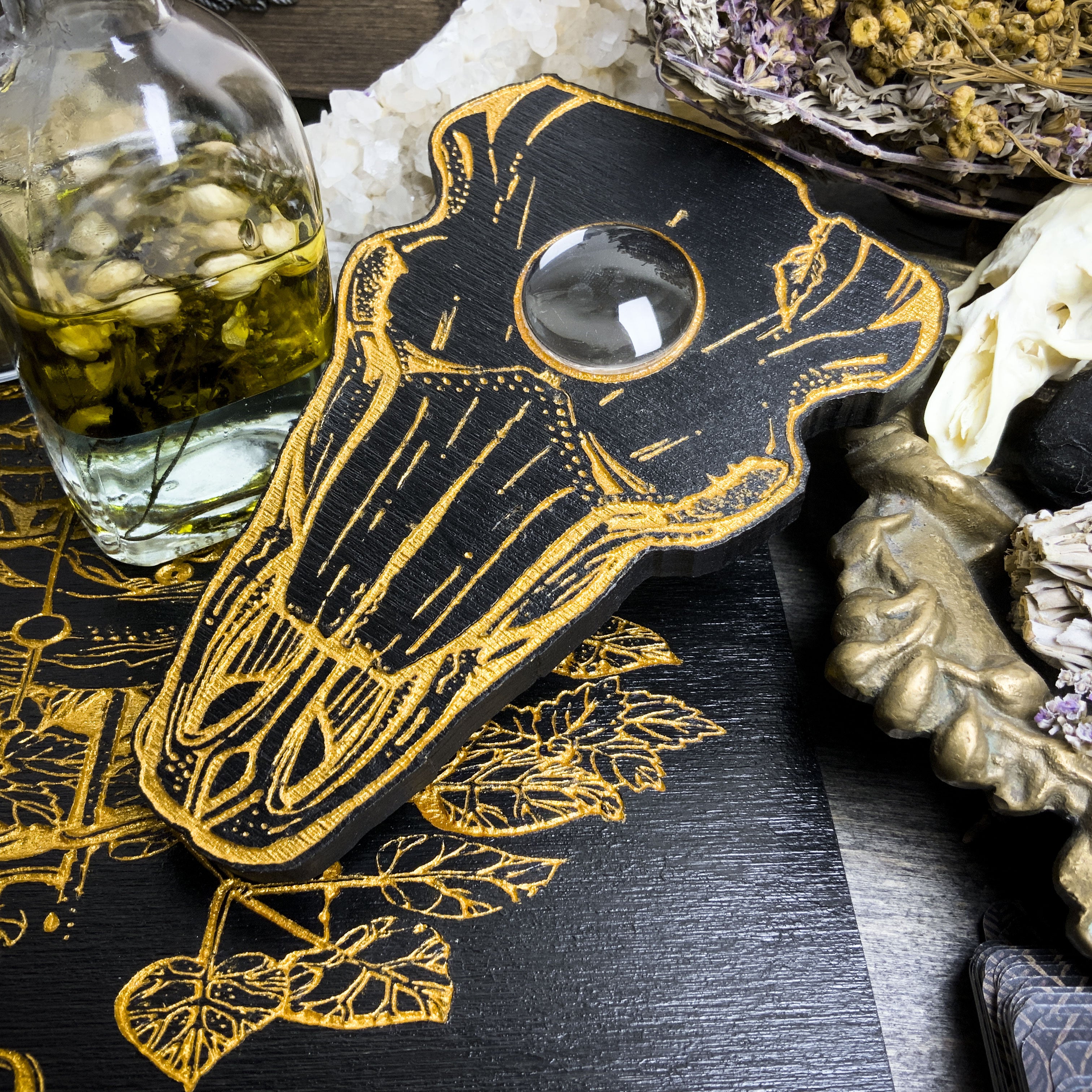 Planchette - Bull Skull - Gold