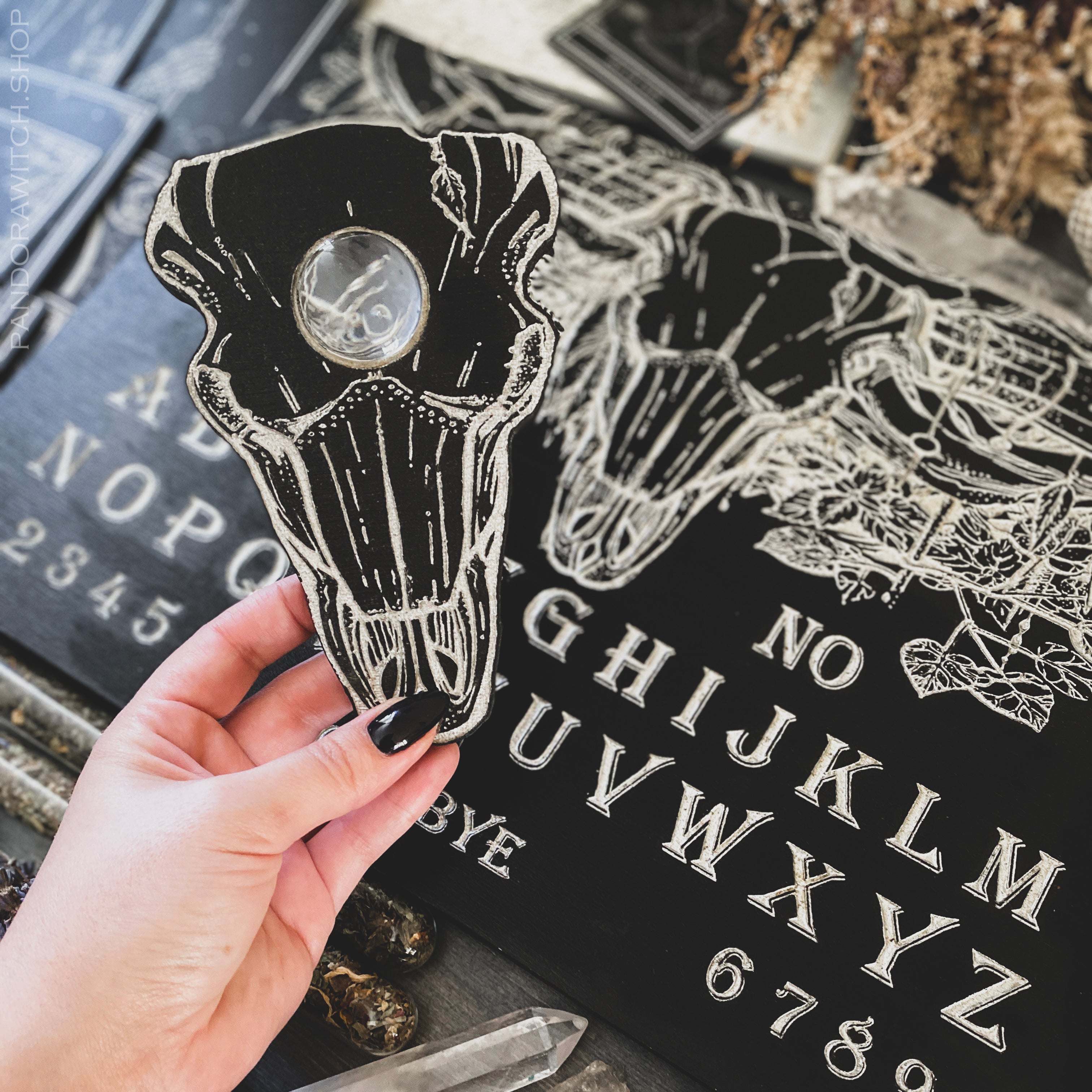 Planchette - Bull Skull - Silver