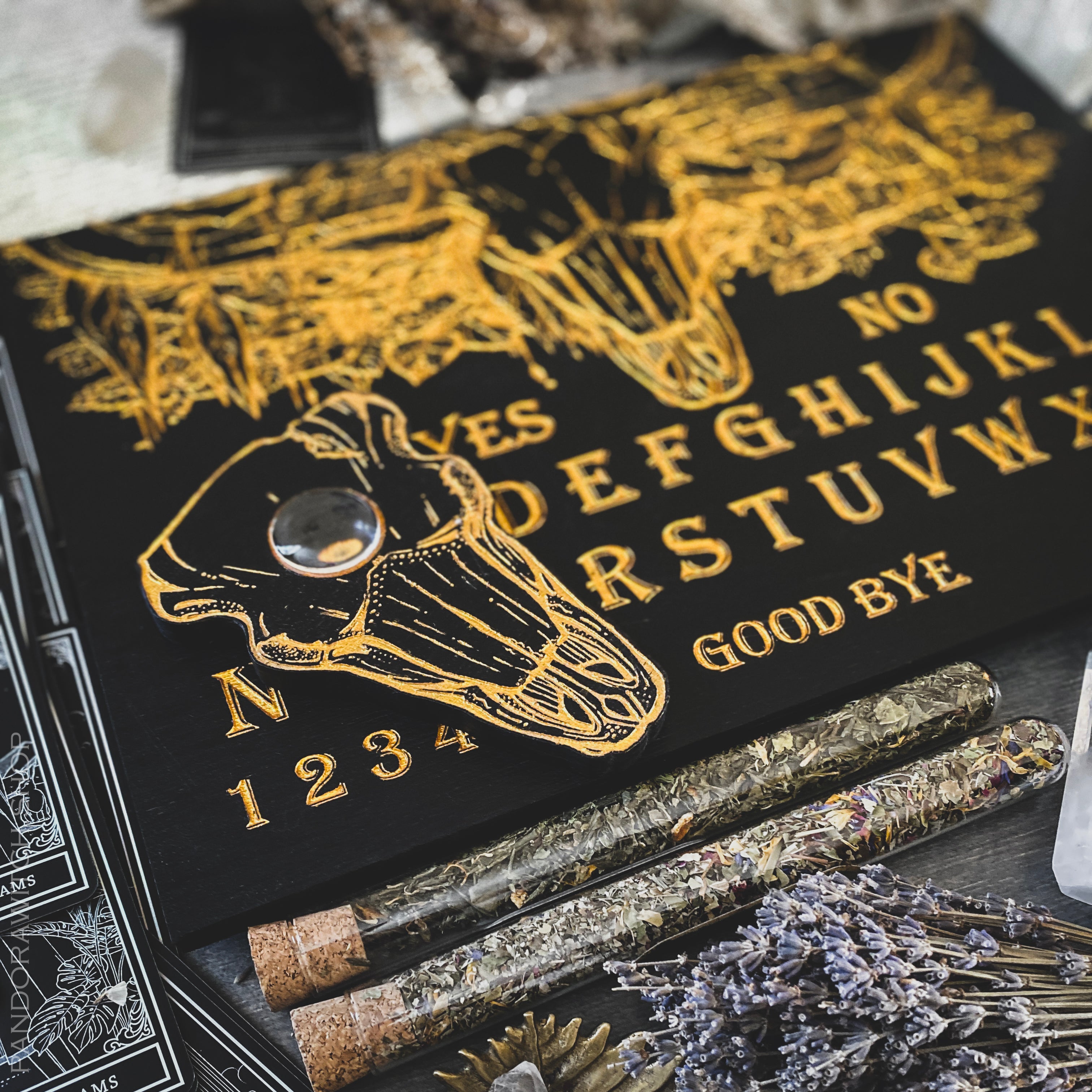 Ouija board - Bull Skull - Black and Gold