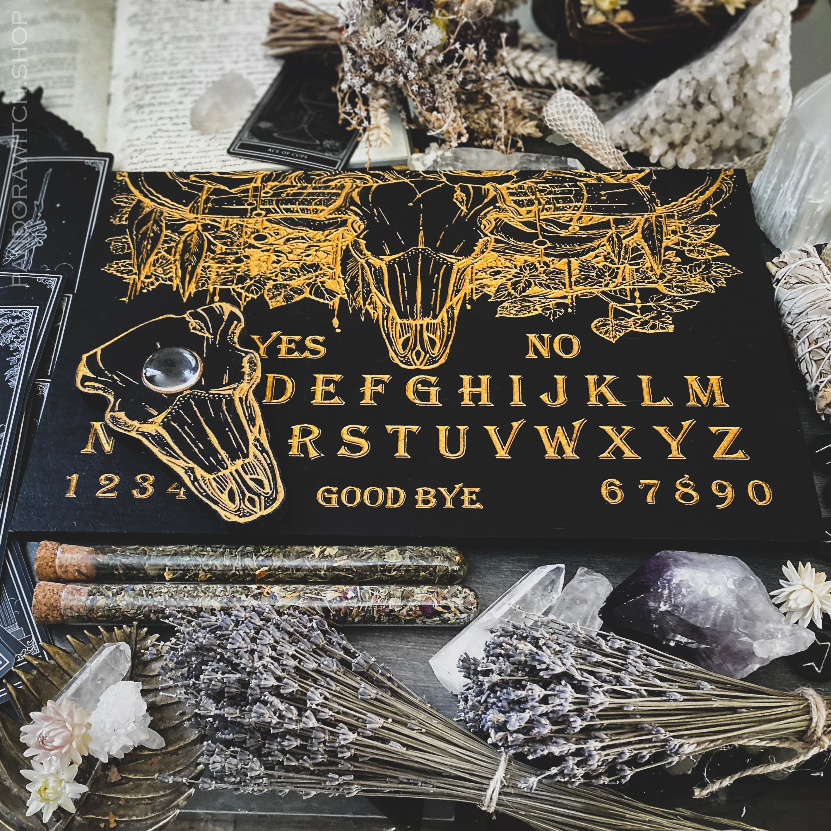 Ouija board - Bull Skull - Black and Gold