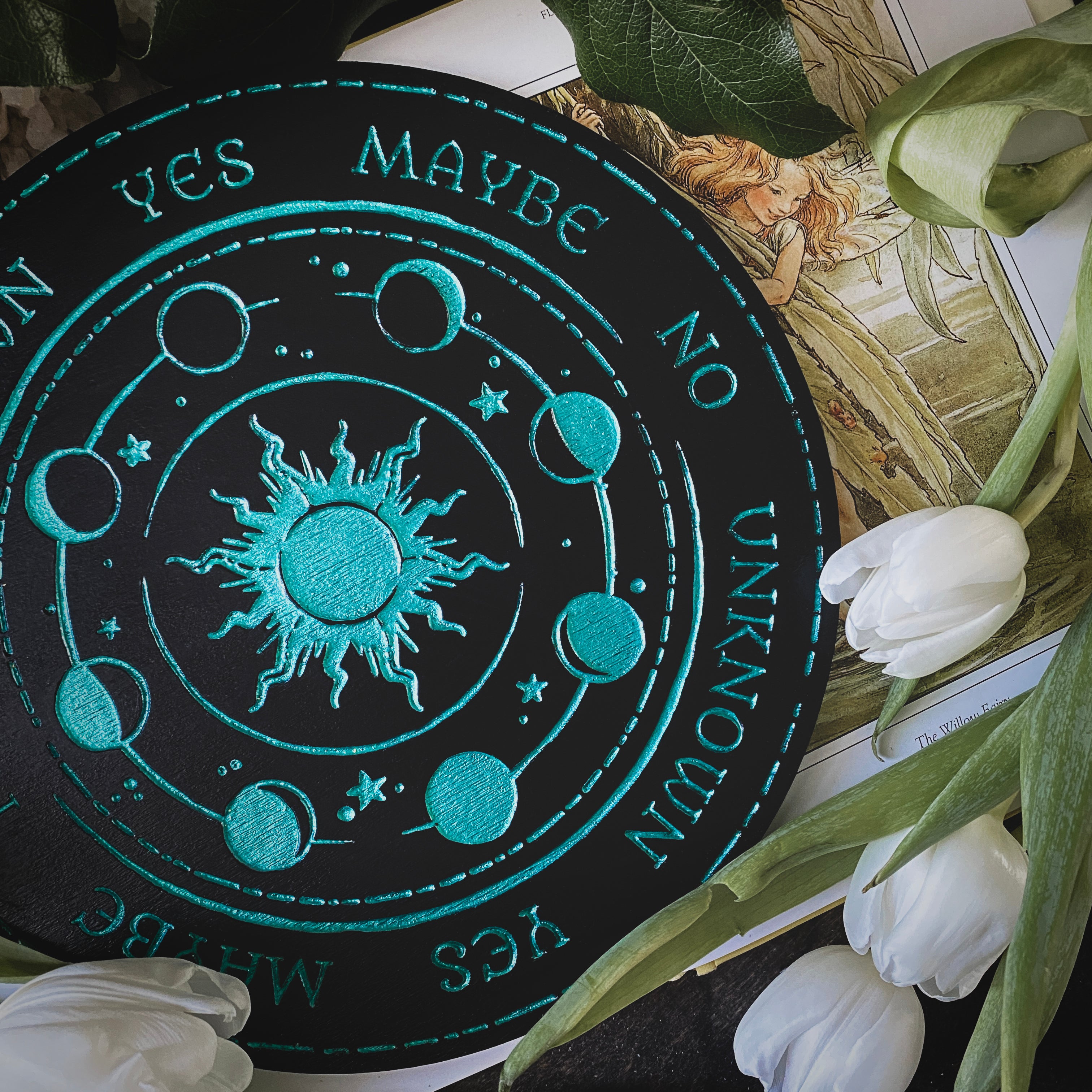 Pendulum Board - Emerald Moon Phase