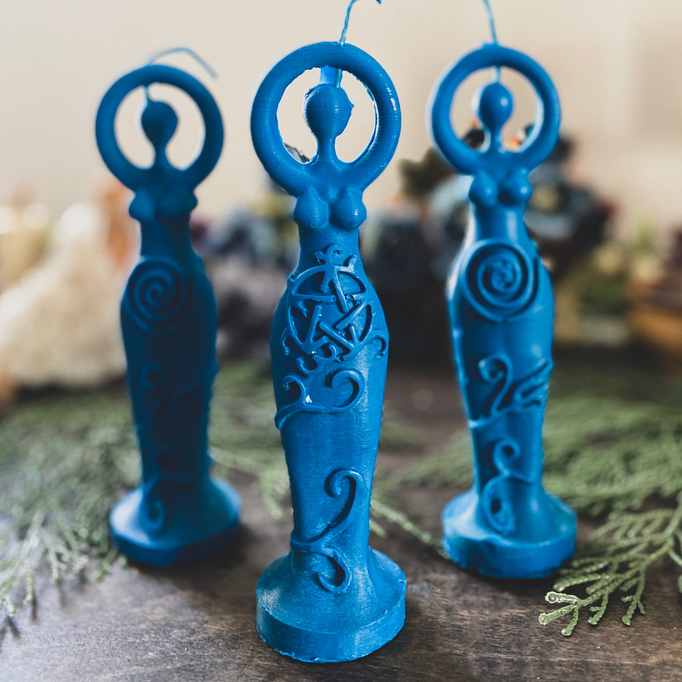 Goddess of the New Moon - beeswax candle