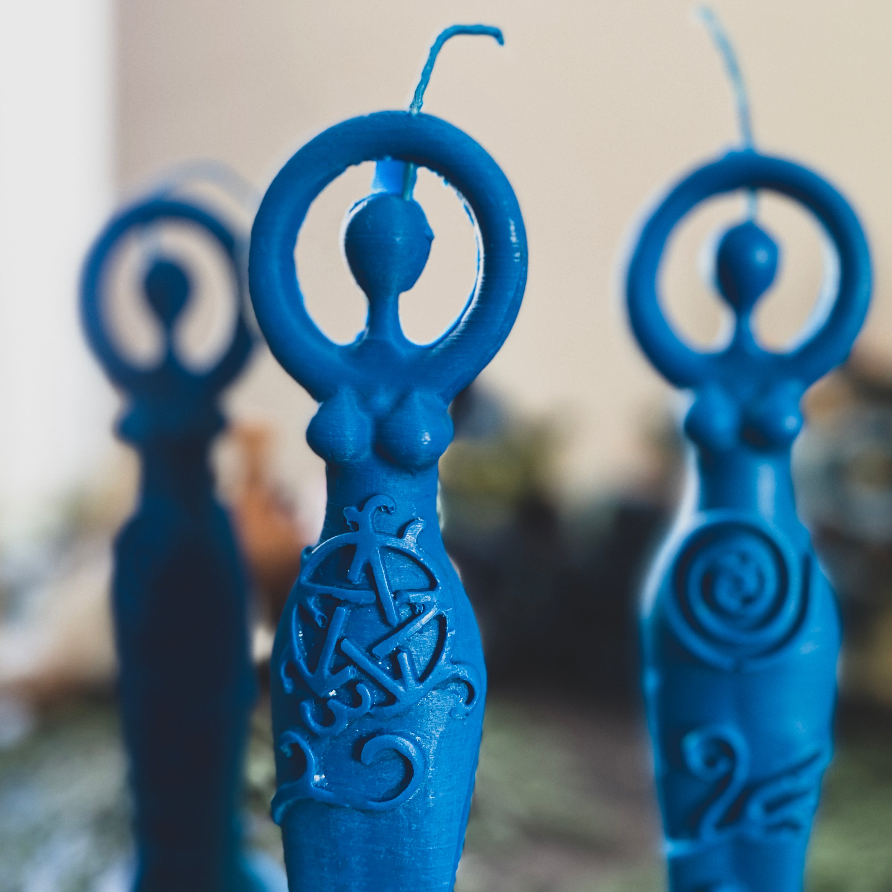 Goddess of the New Moon - beeswax candle