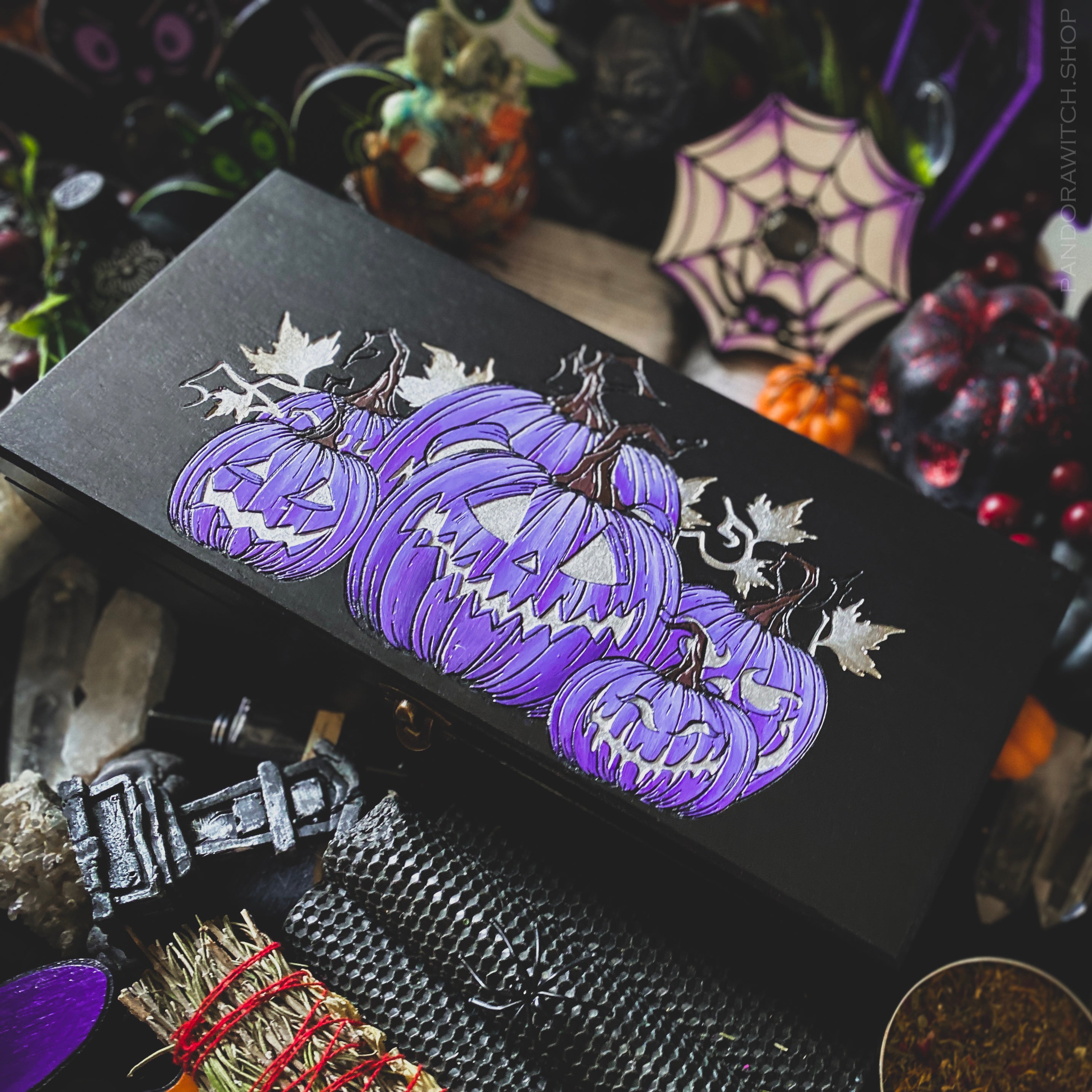 Box - Violet Pumpkin Mood - For 2 or 4 Tarot decks