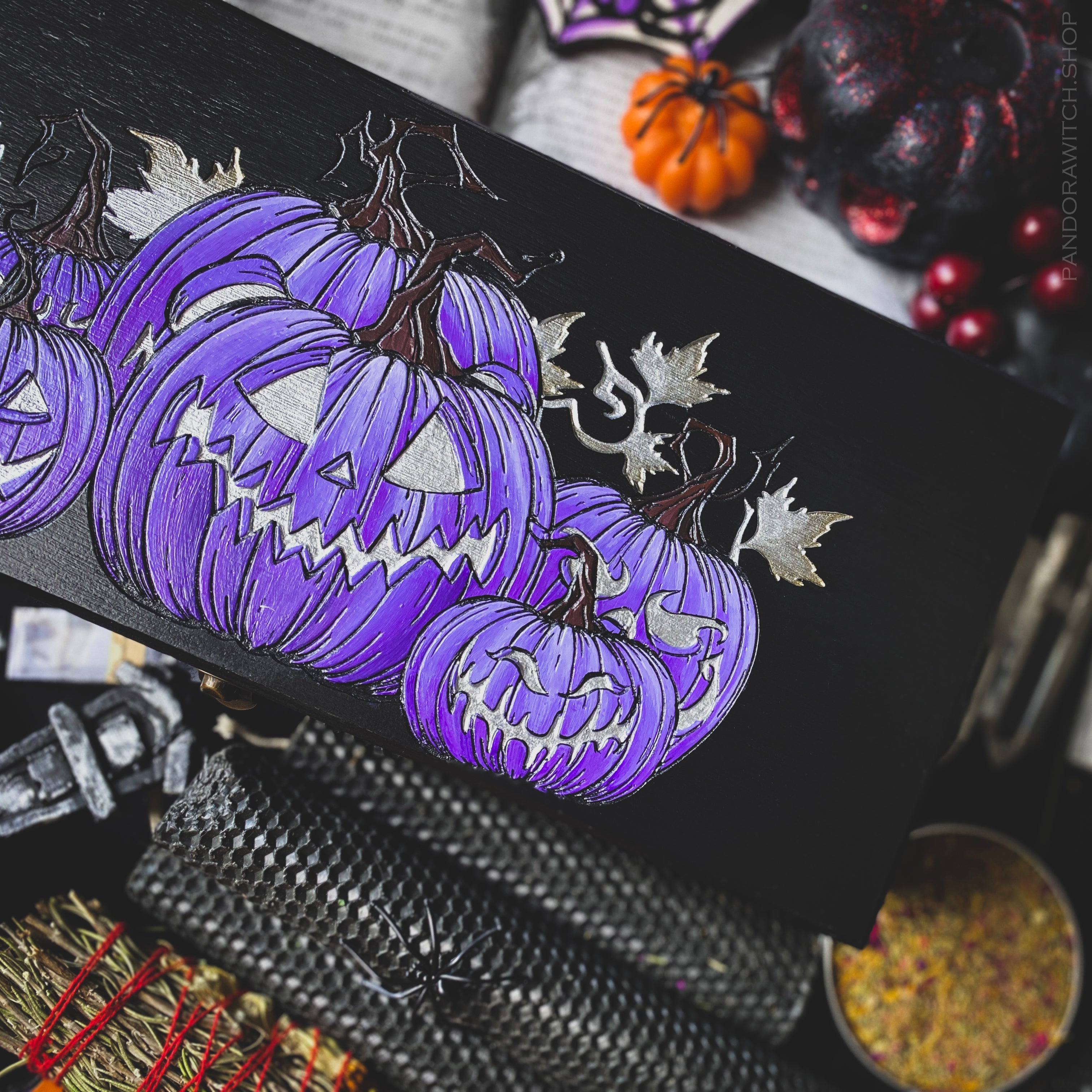 Box - Violet Pumpkin Mood - For 2 or 4 Tarot decks