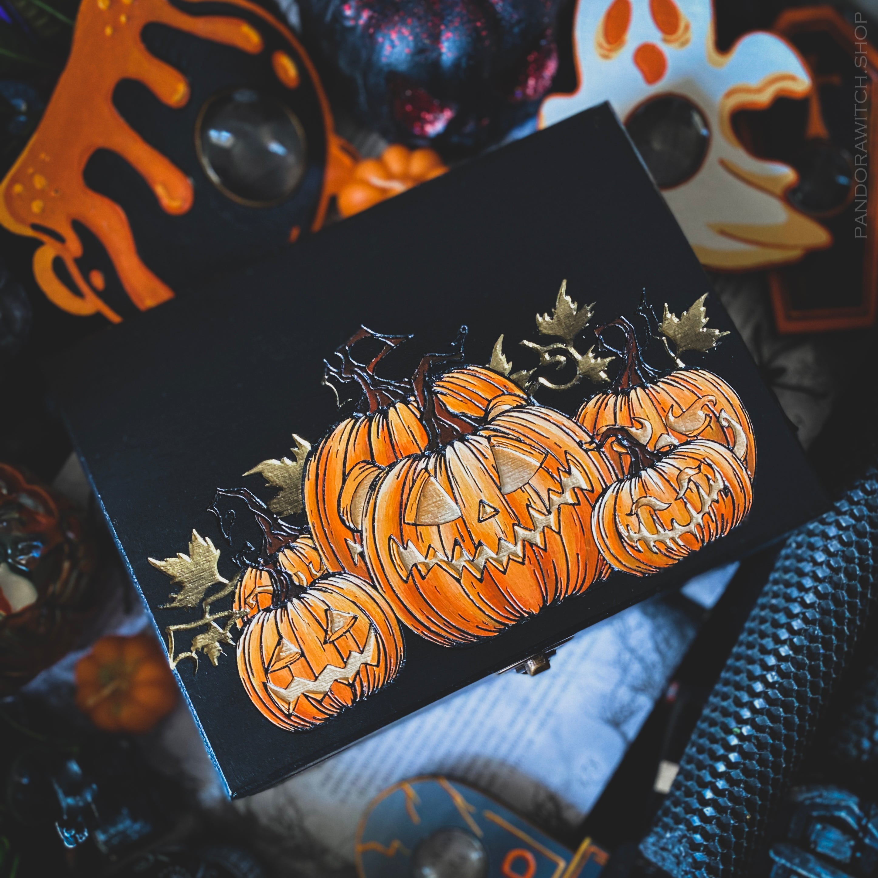 Box - Pumpkin Mood - For 2 or 4 Tarot decks
