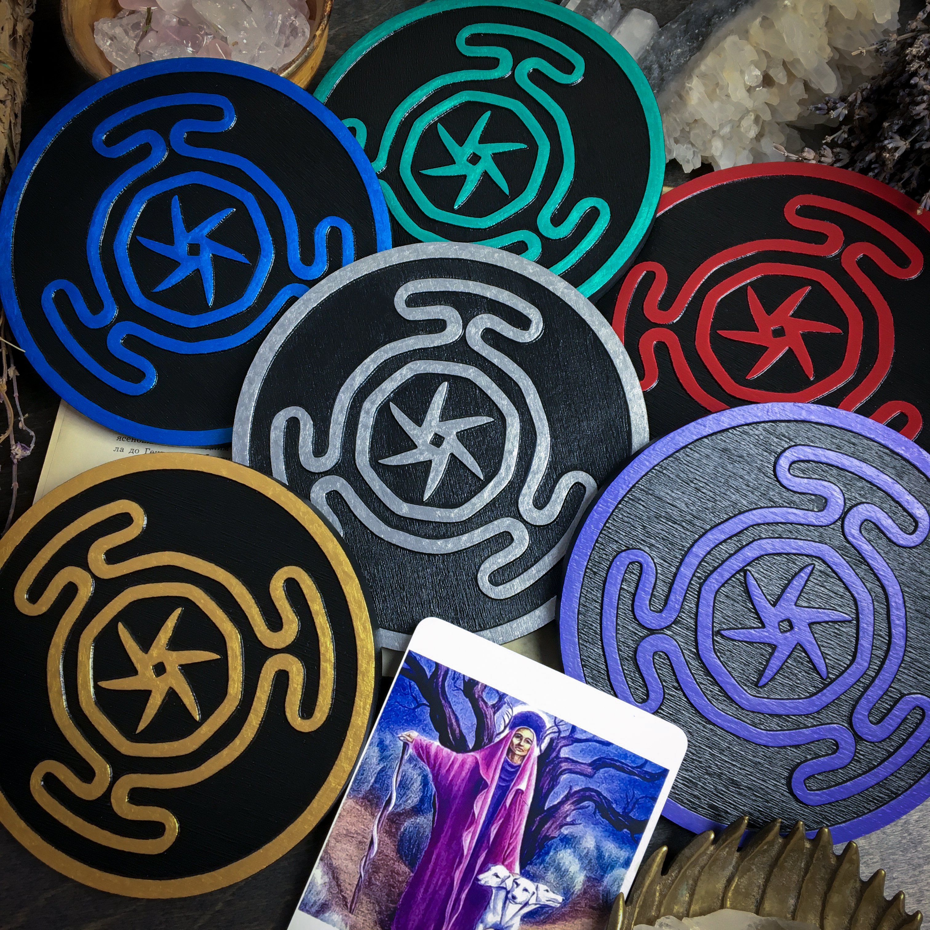 Altar pentacle - Hecate sigil - Color