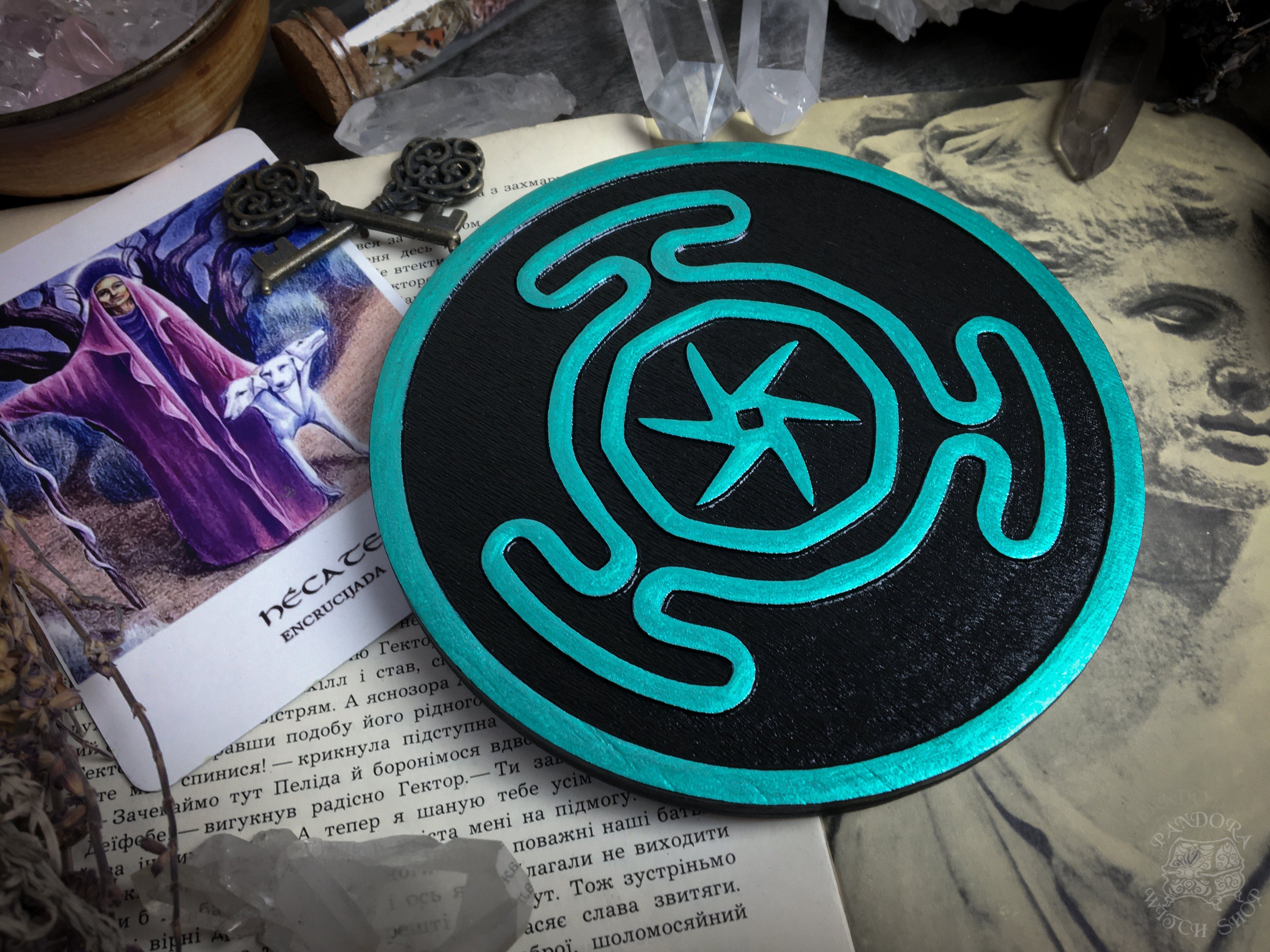 Altar pentacle - Hecate sigil - Color