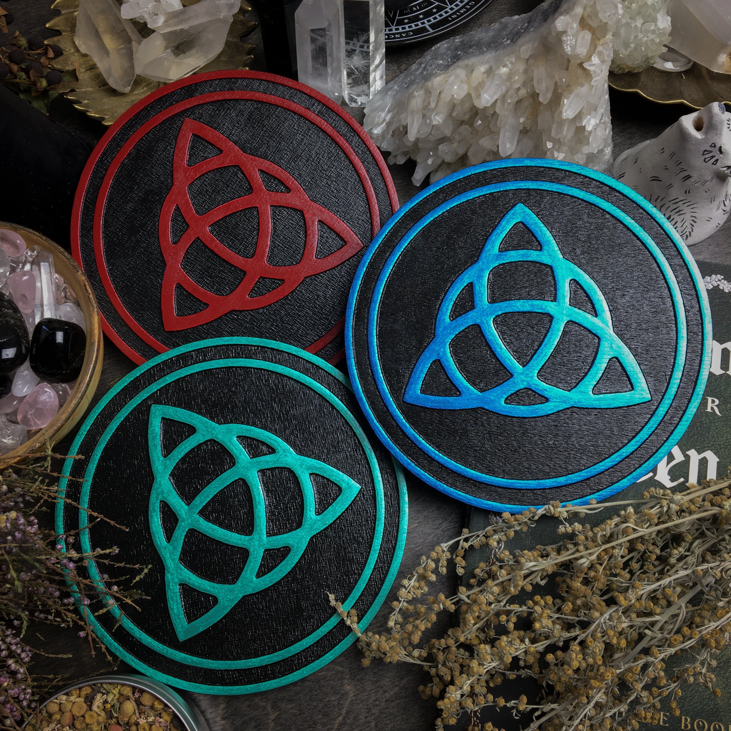 Altar pentacle - Triquetra - Color