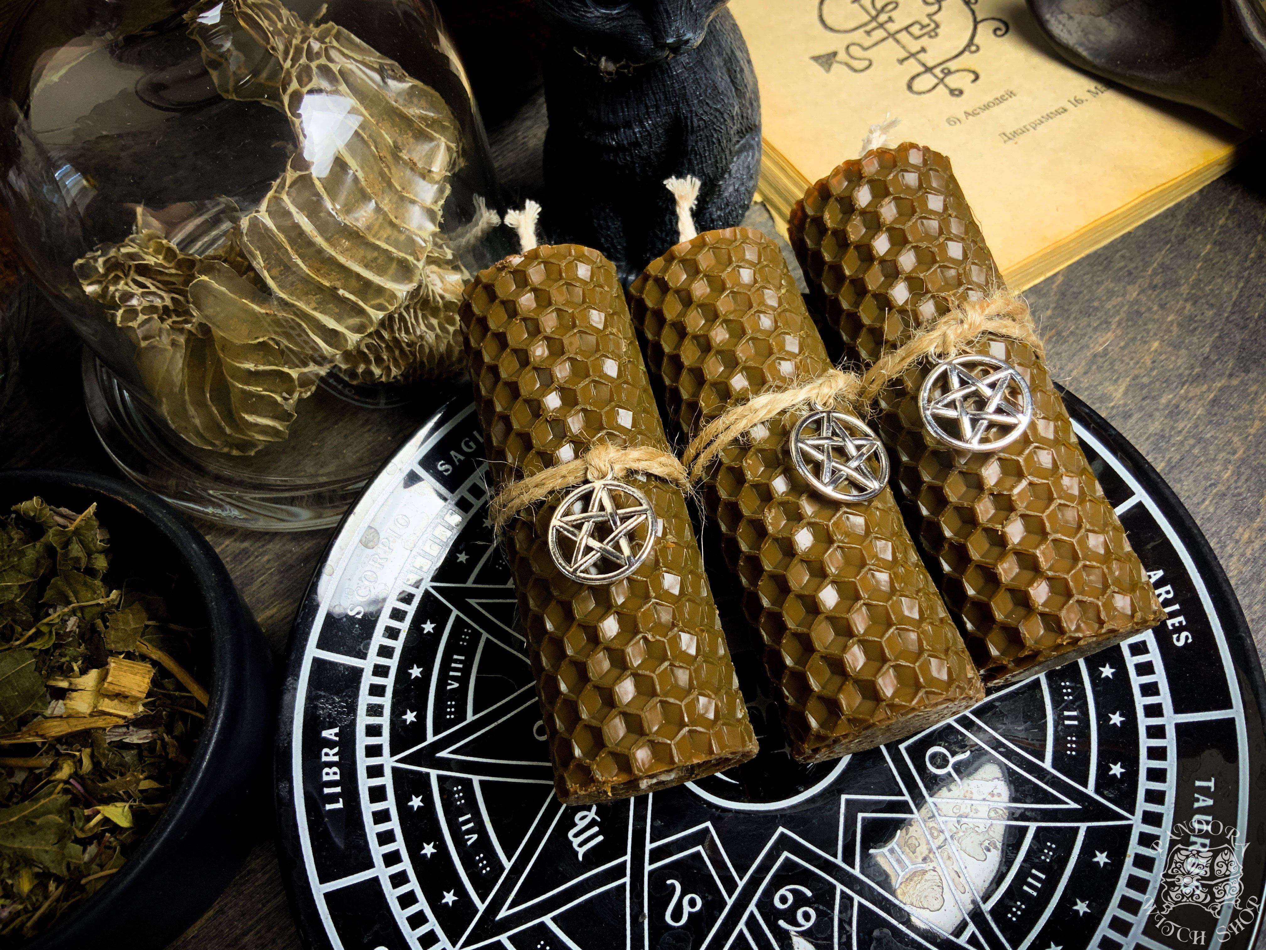 Brown Honeycomb Candle