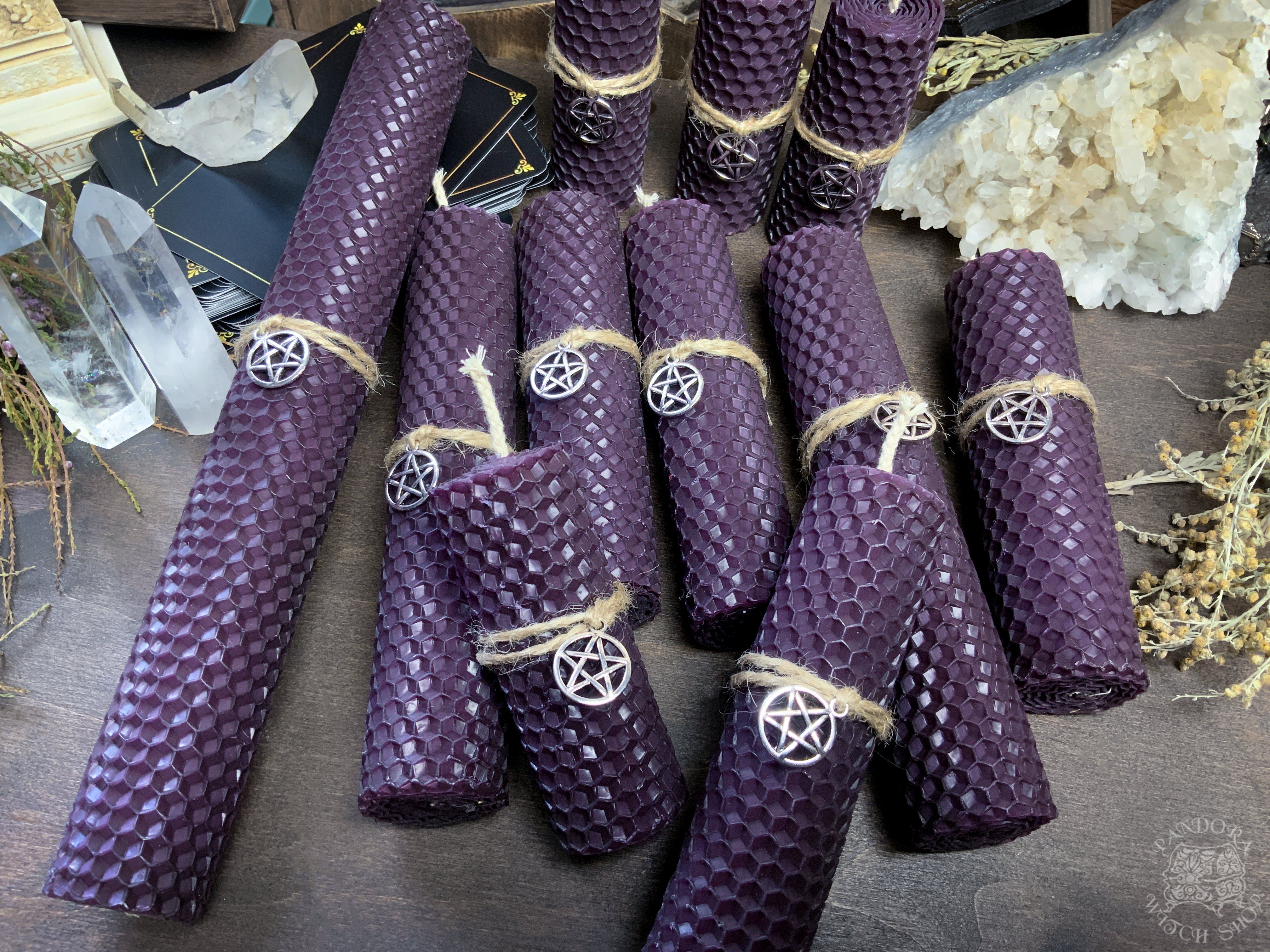 Dark purple Honeycomb Candle