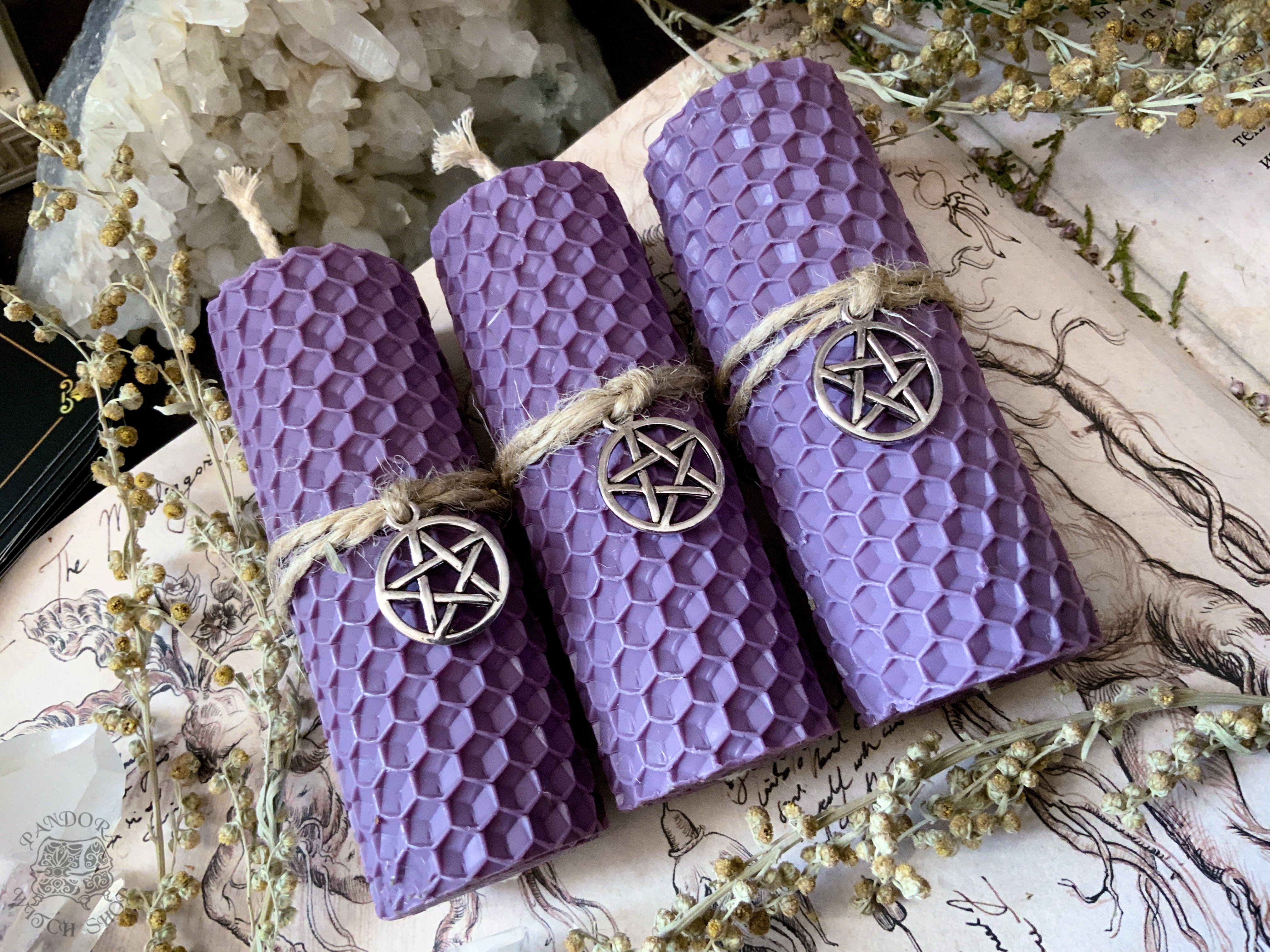 Light purple Honeycomb Candle