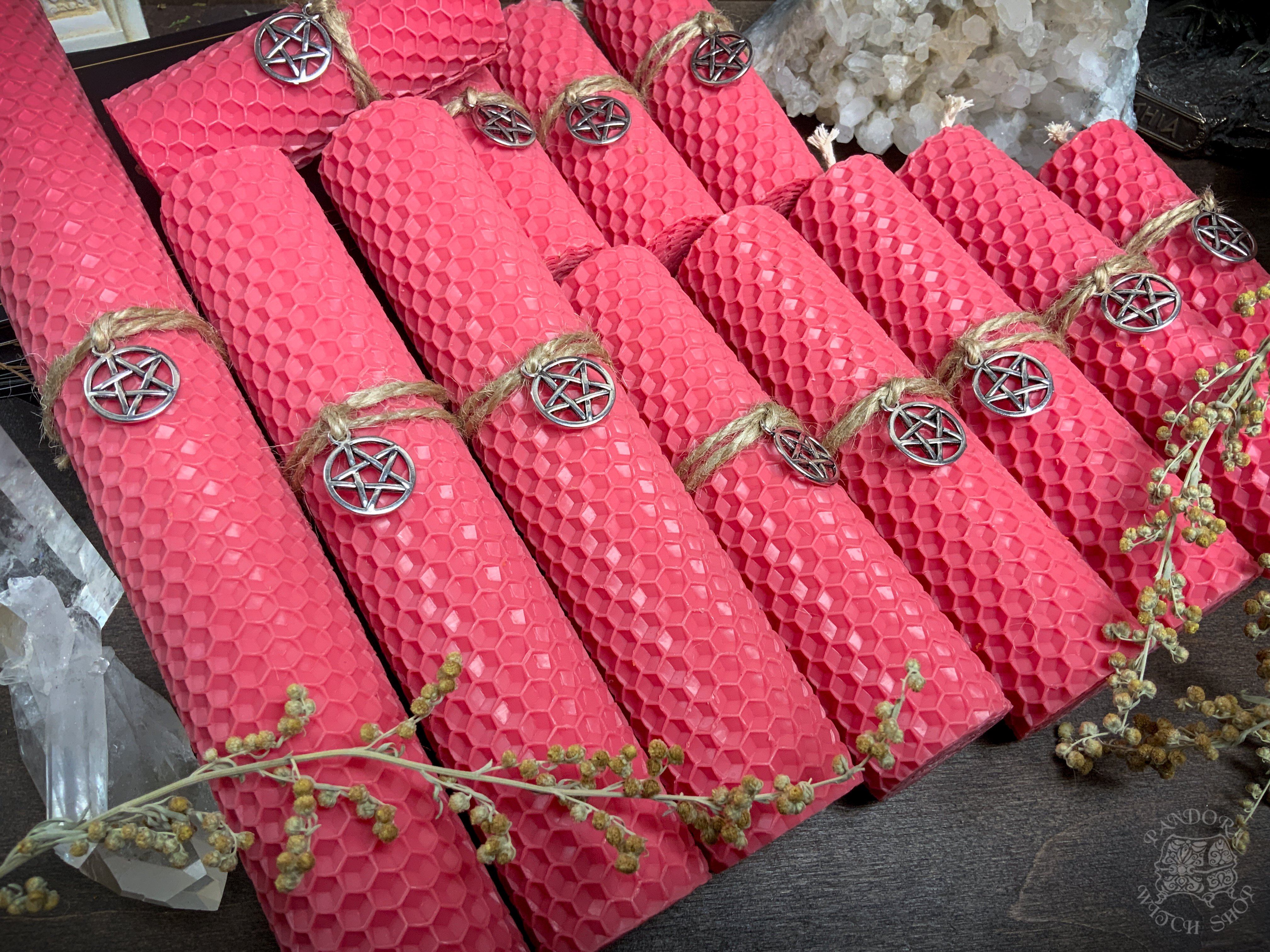 Pink Honeycomb Candle
