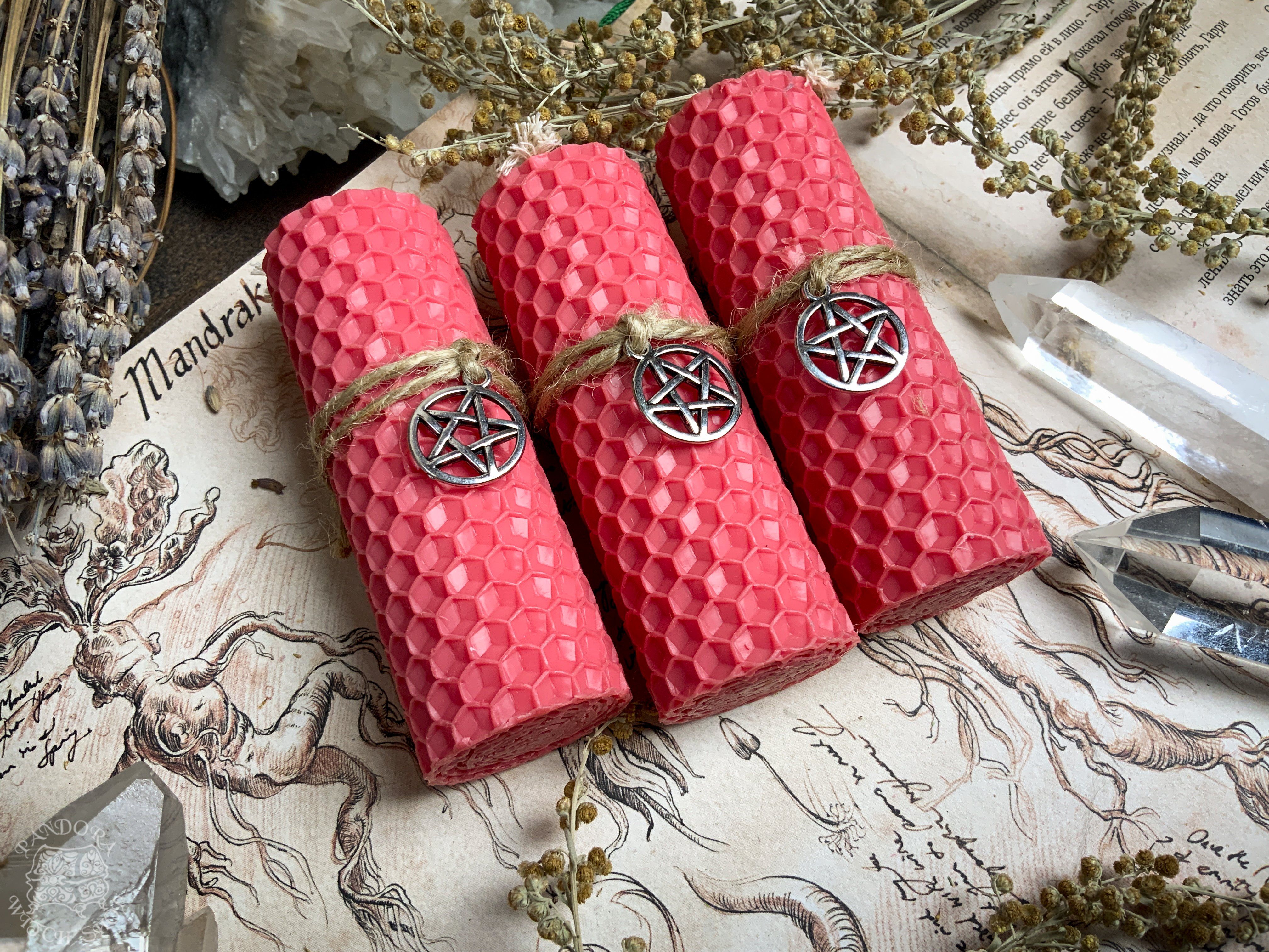 Pink Honeycomb Candle