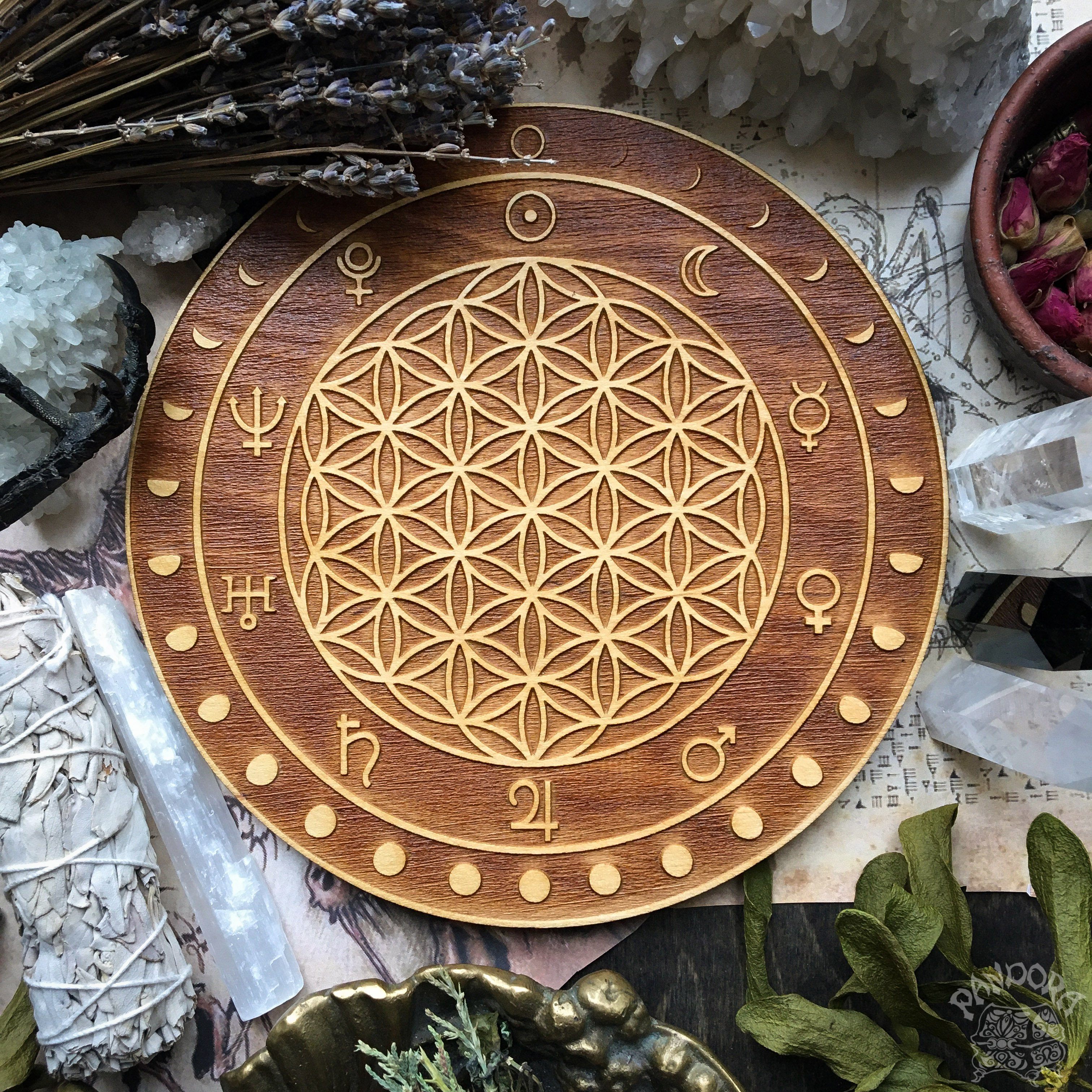 Crystal Grid - Moon Flower Of Life