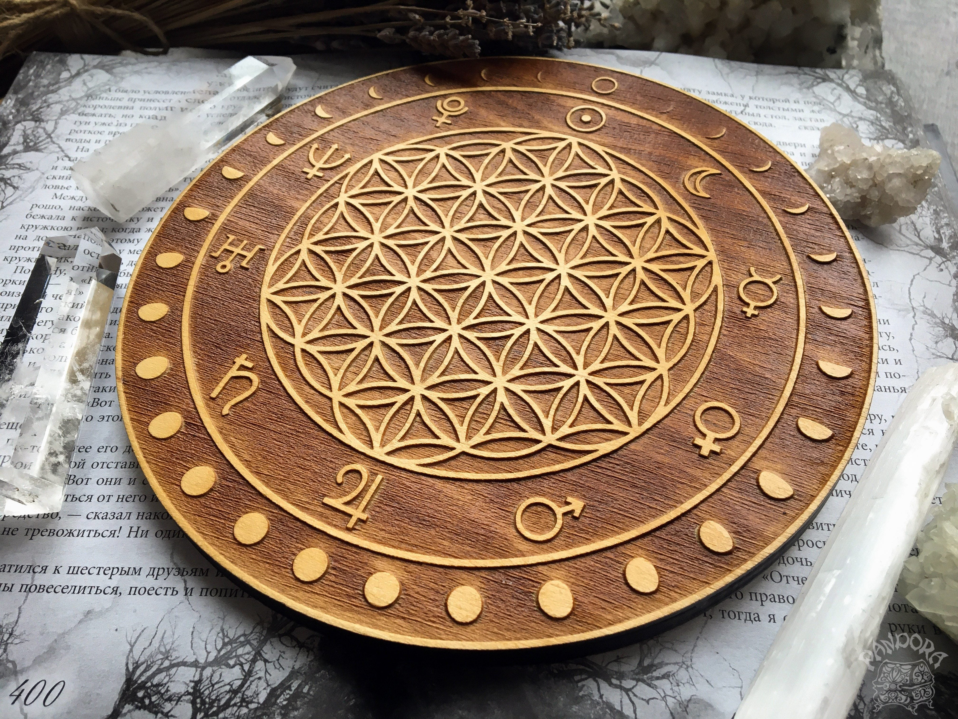Crystal Grid - Moon Flower Of Life