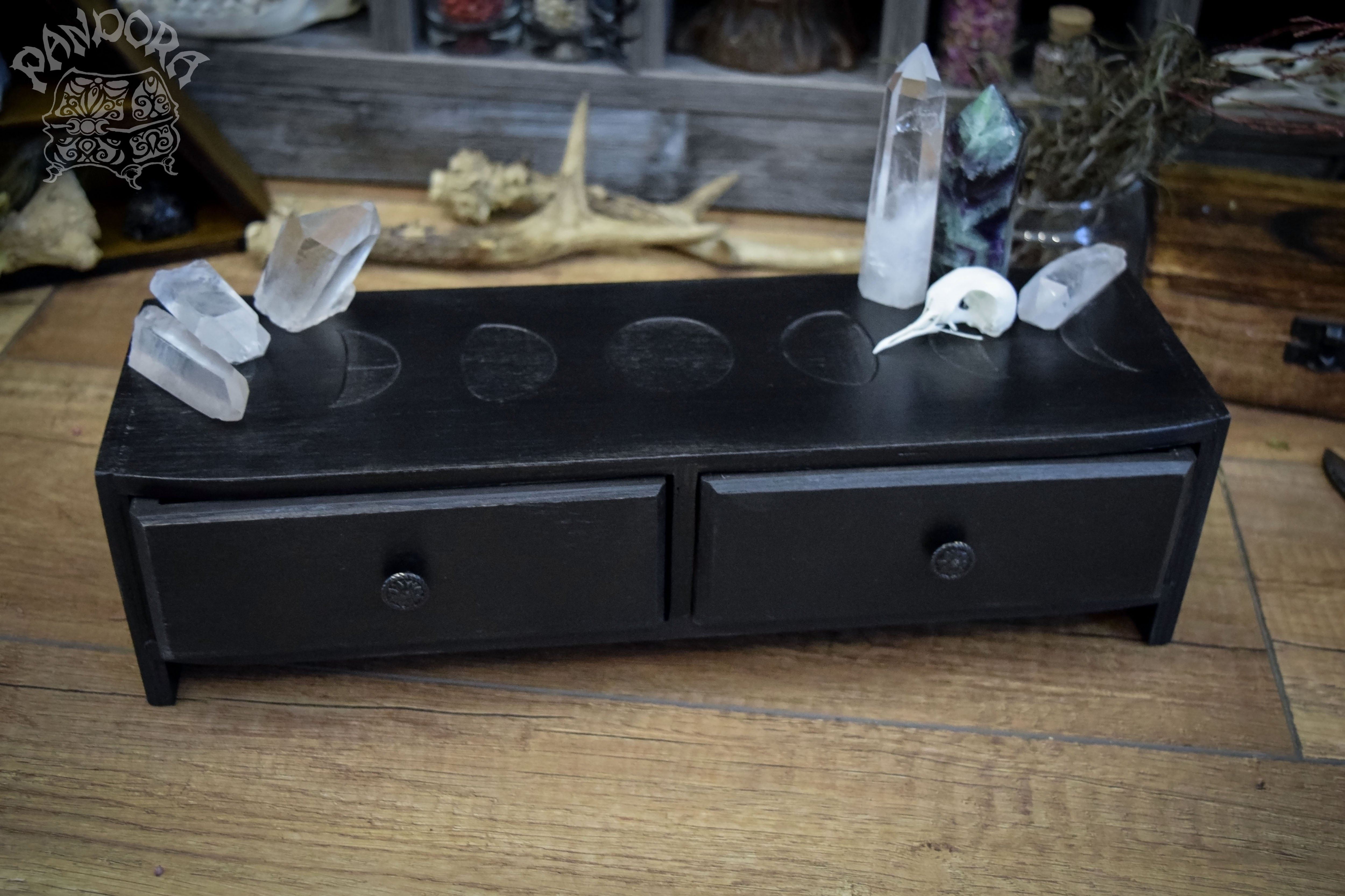 Сhest Of Drawers For Tarot - "Moon Circle" - Black
