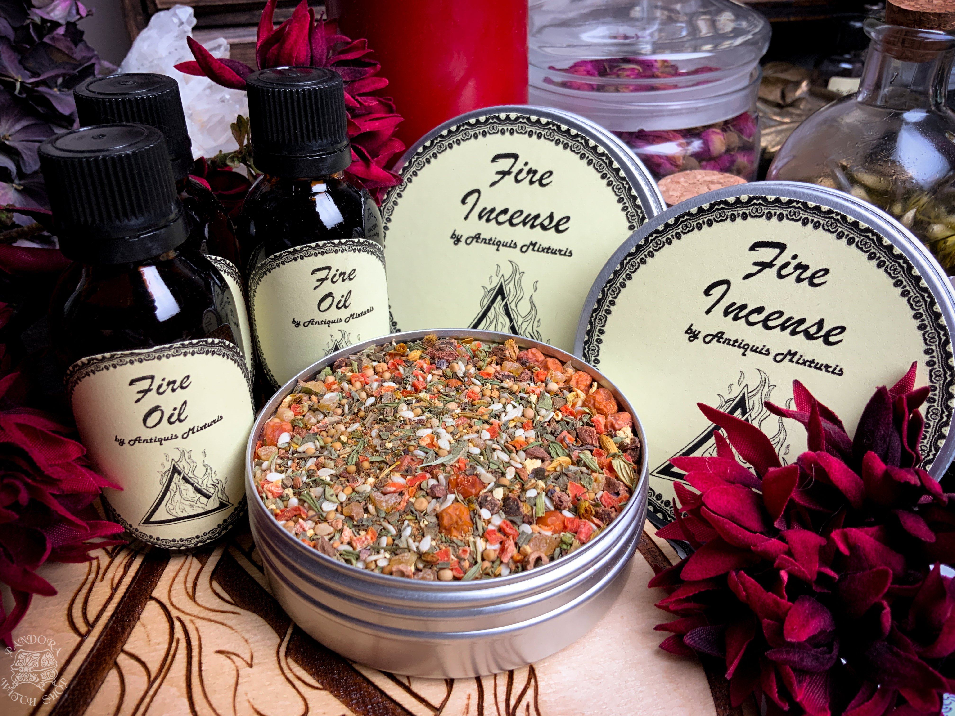 Oil - Fire Set - Oil And Incense - Elemental Magic