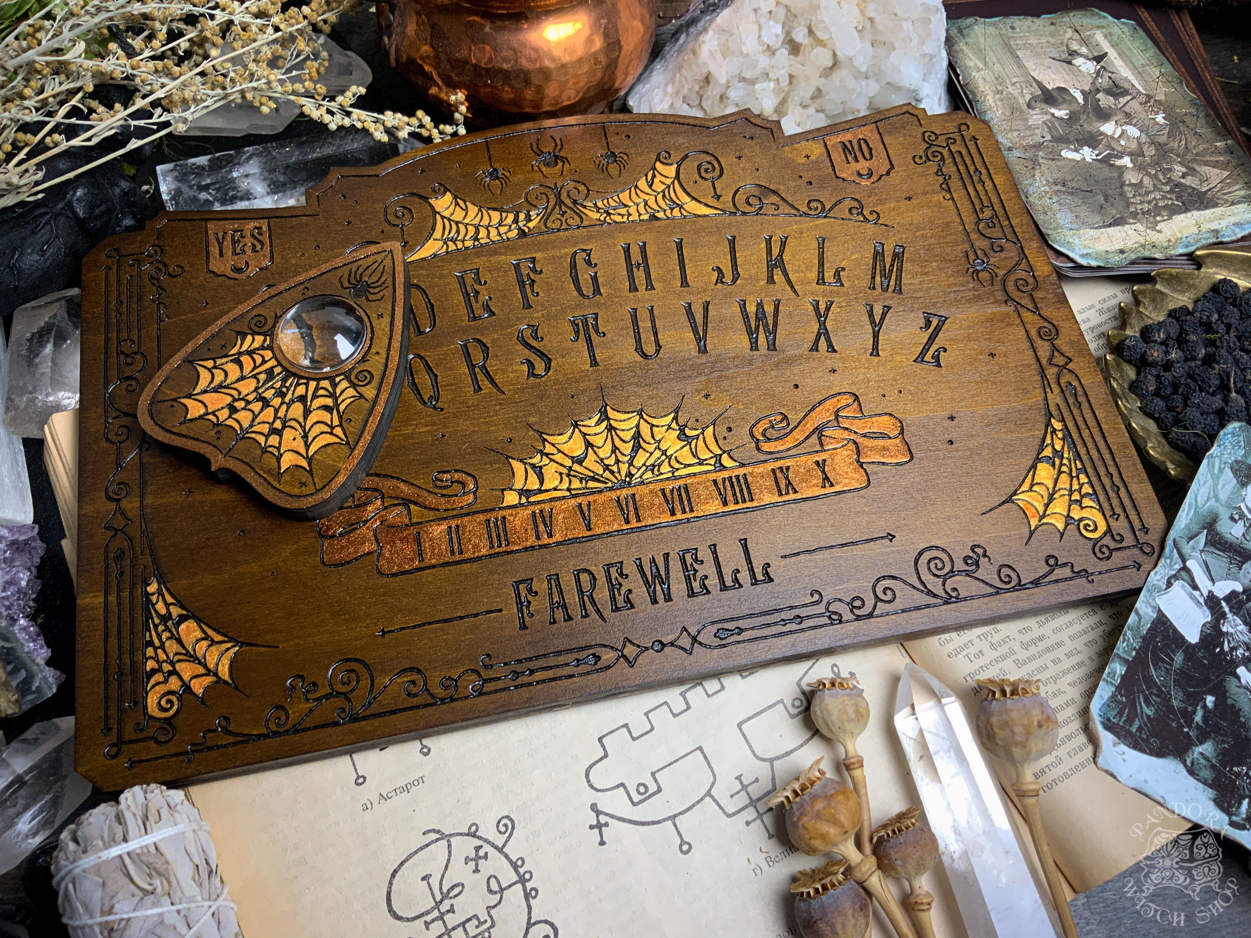 Ouija Board - Arcane Arachnid Dark wood