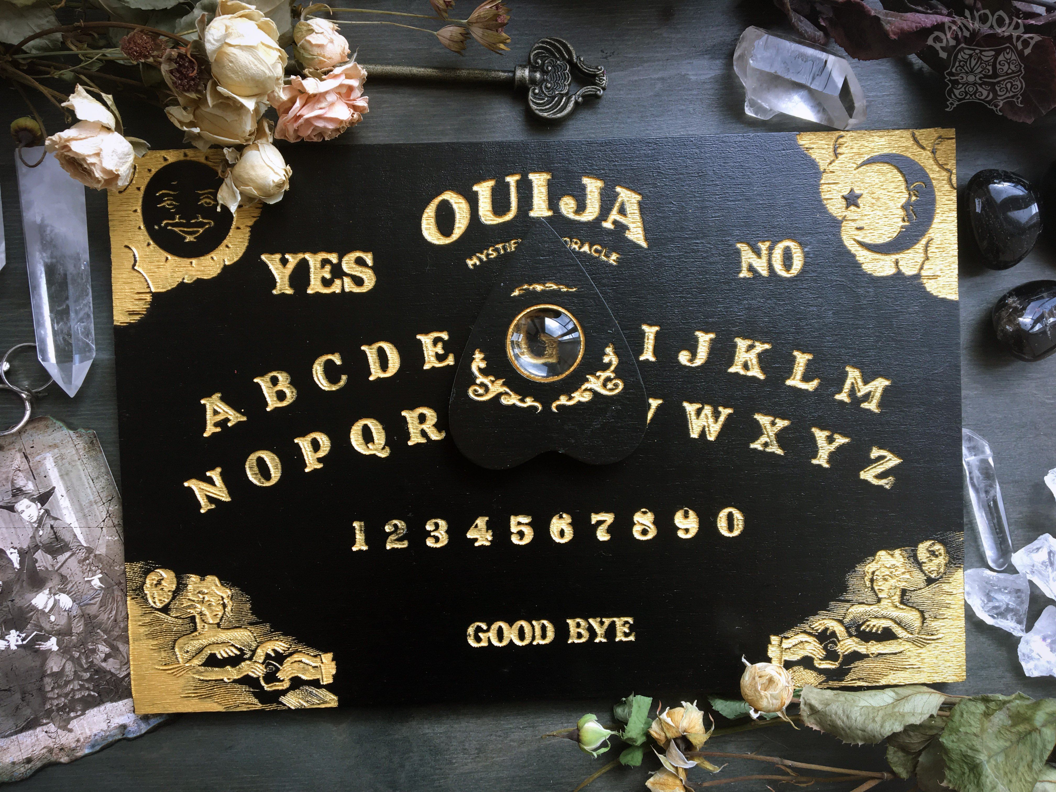 Ouija Board, Witch Board, Talking Board for calling spirits in traditional classic design