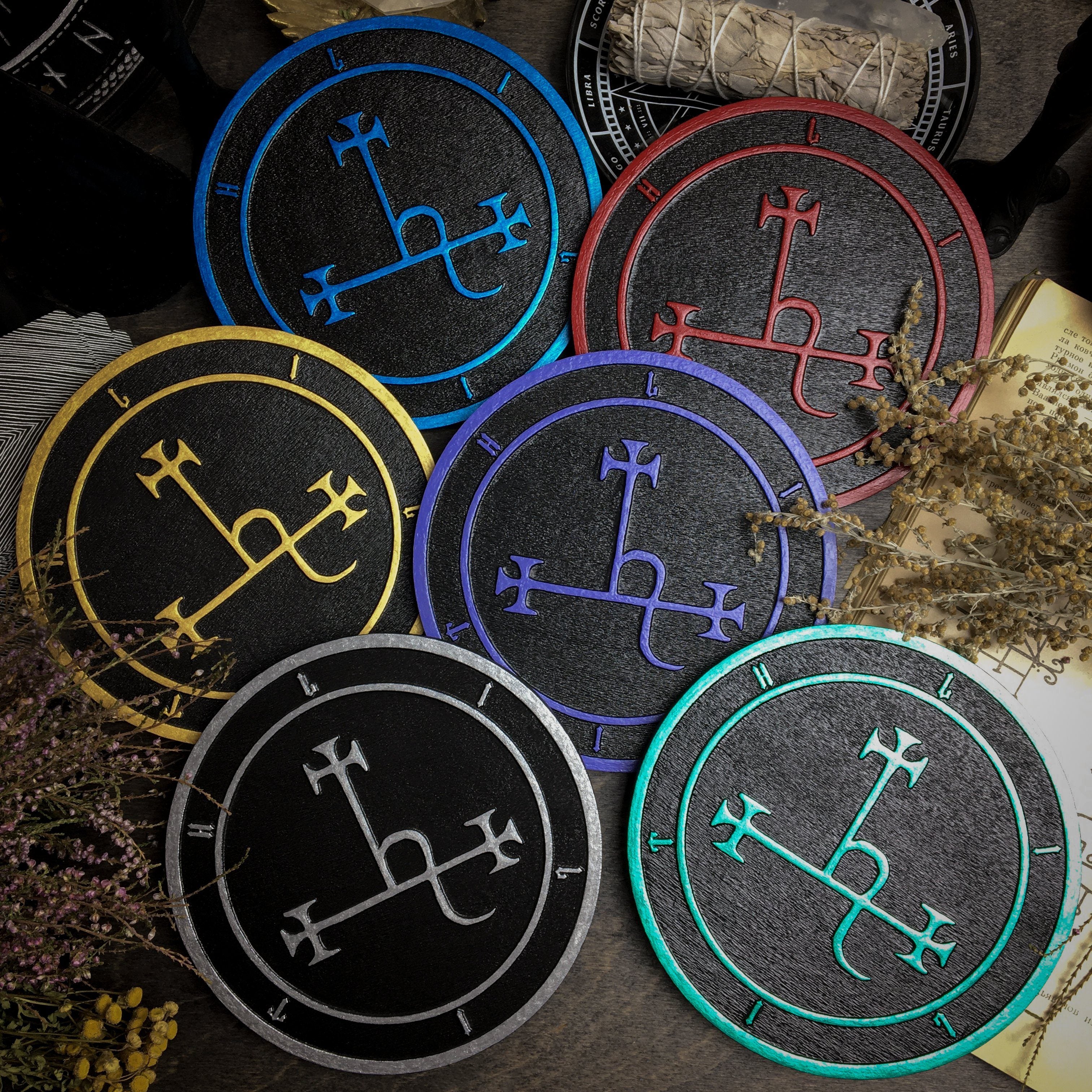 Sigil Lilith - Altar pentacle - Color