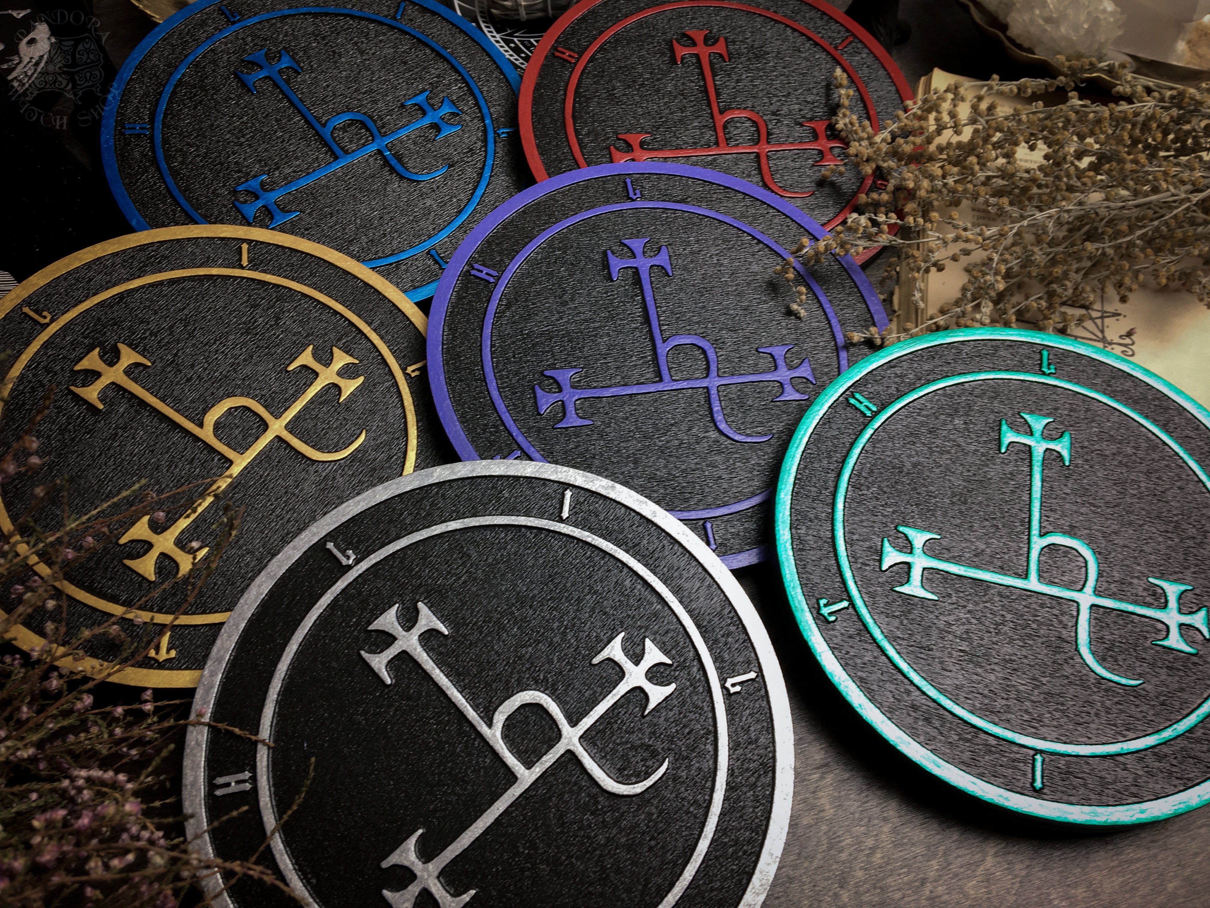 Sigil Lilith - Altar pentacle - Color