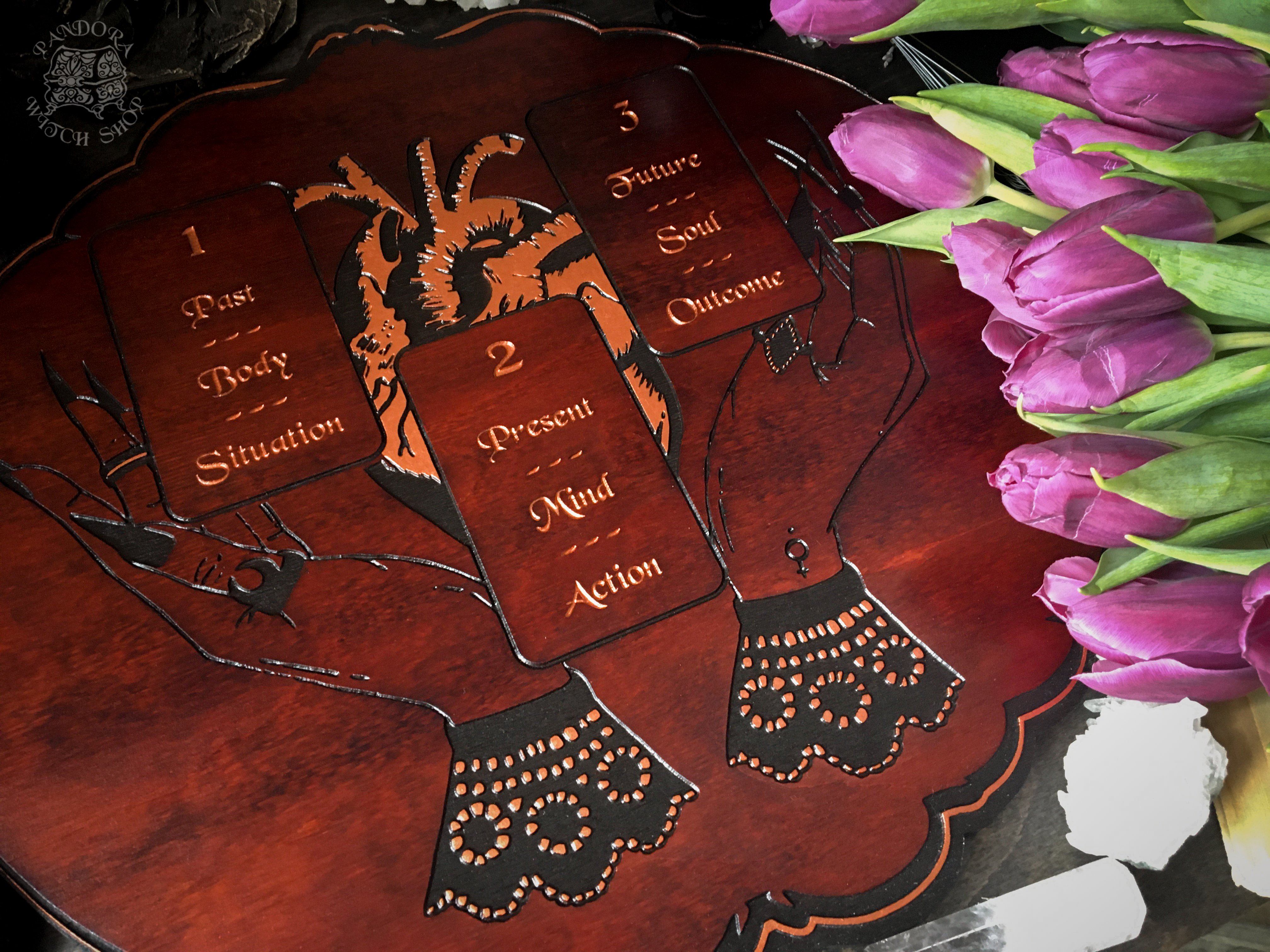 Tarot Board Three Card Spread - HEART