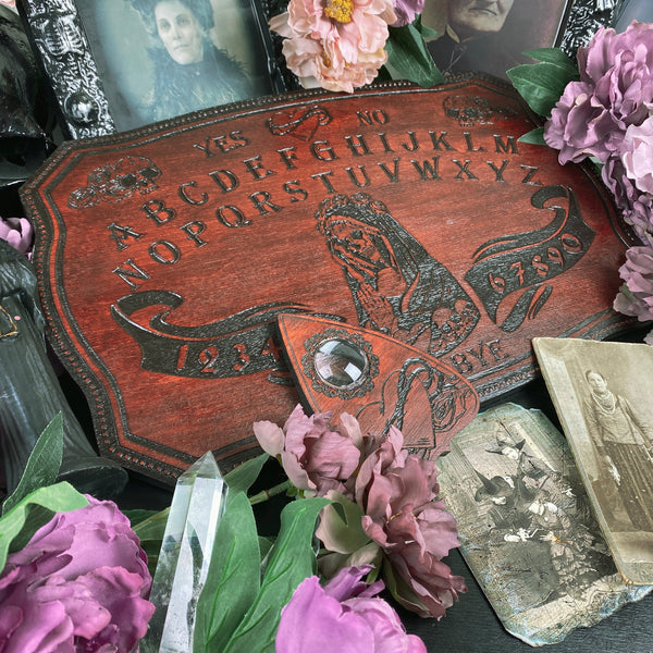 Ouija Board - Santa Muerte - Red wood - SS
