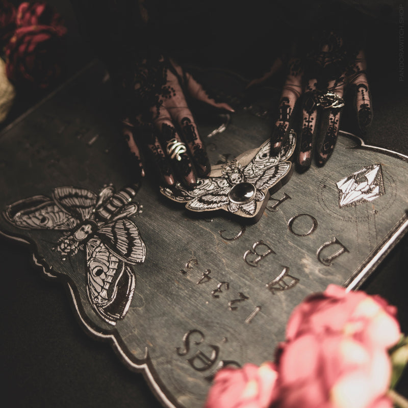 Ouija Board - Silver Death's head moth - SS