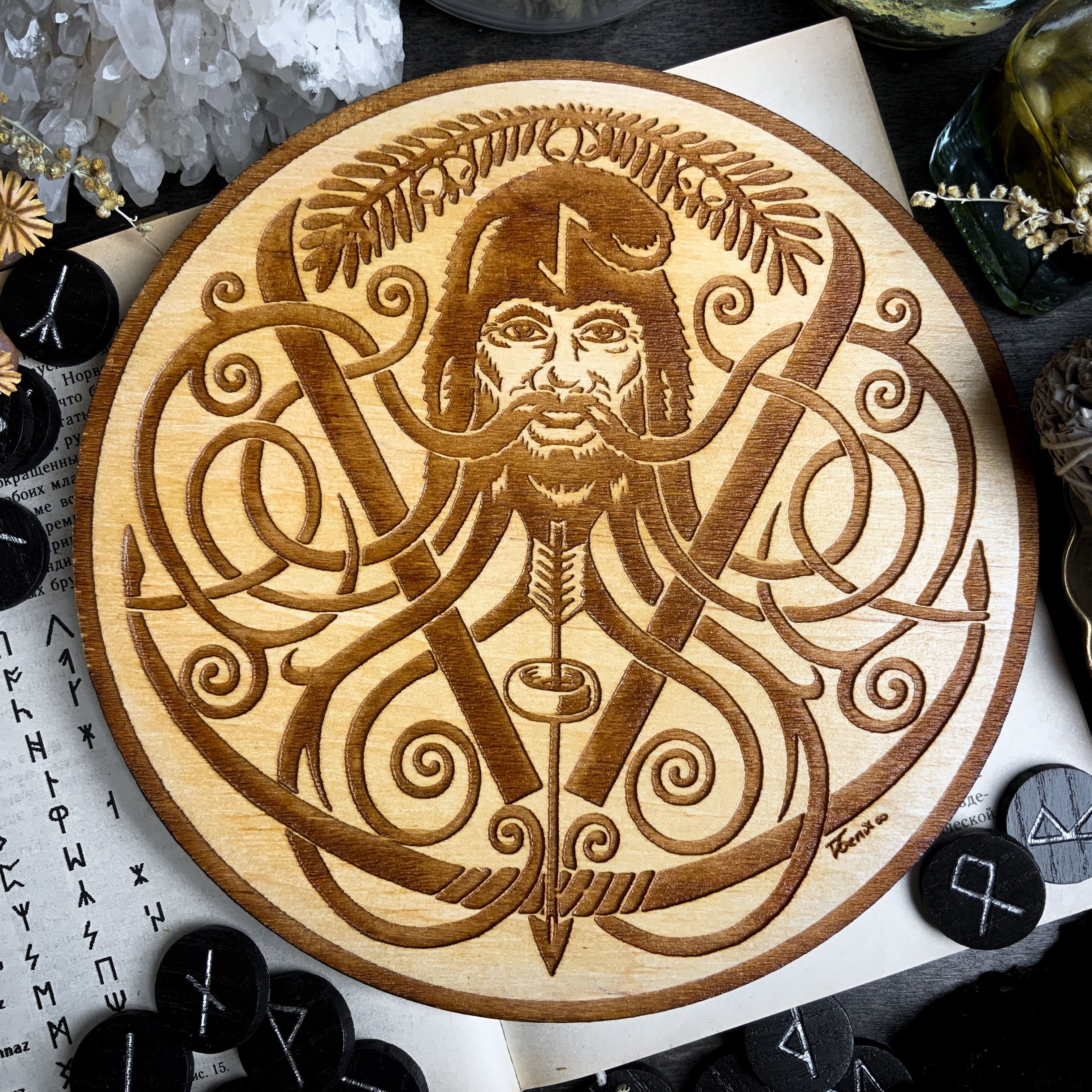 Altar pentacle - NORSE GODS - ULLR - SS