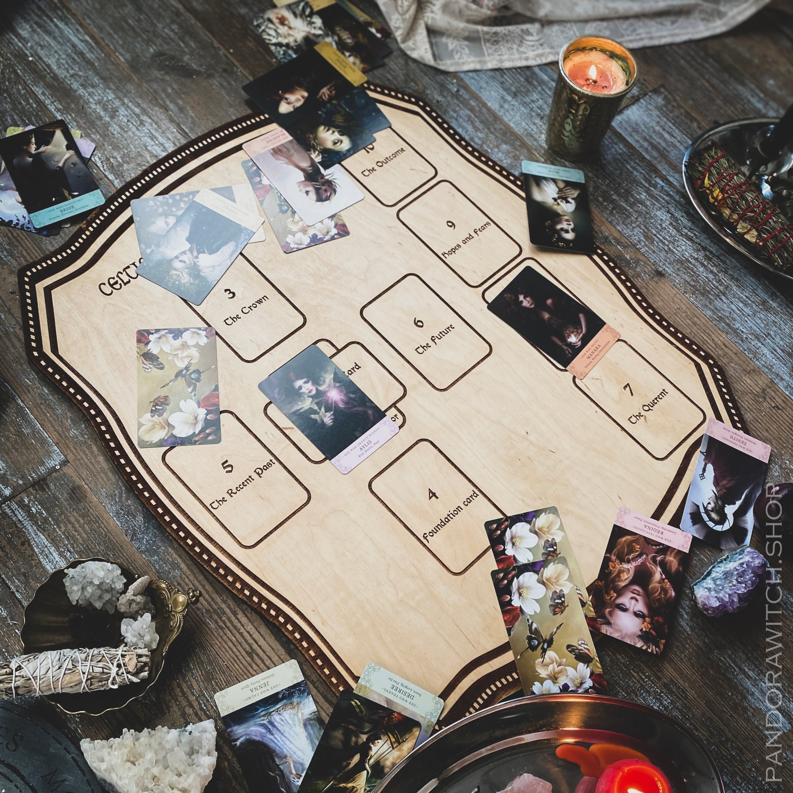 Tarot Spread Board Celtic Cross - Natural - SS