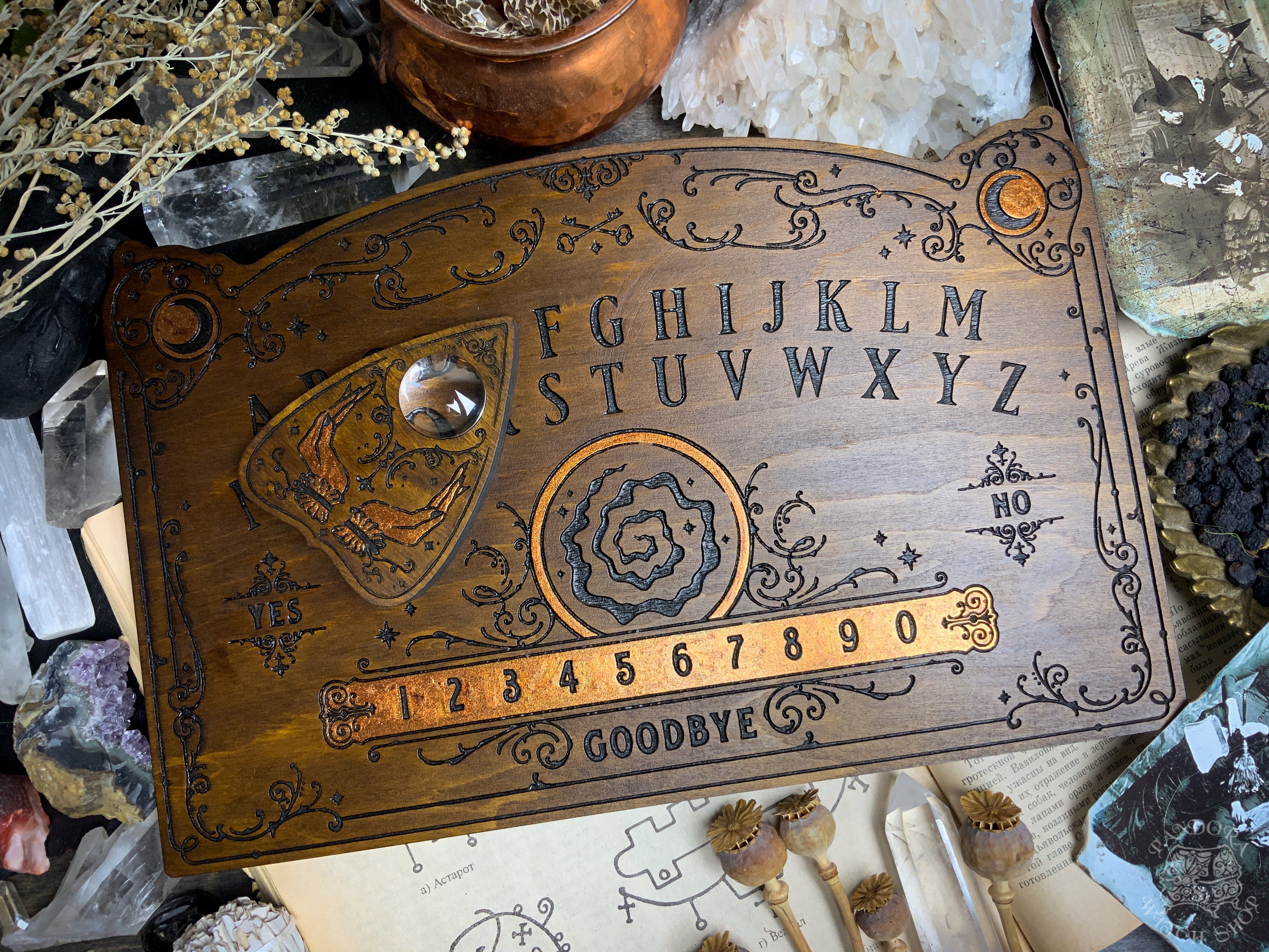 Ouija Board - Oracles Orb Dark wood - SS