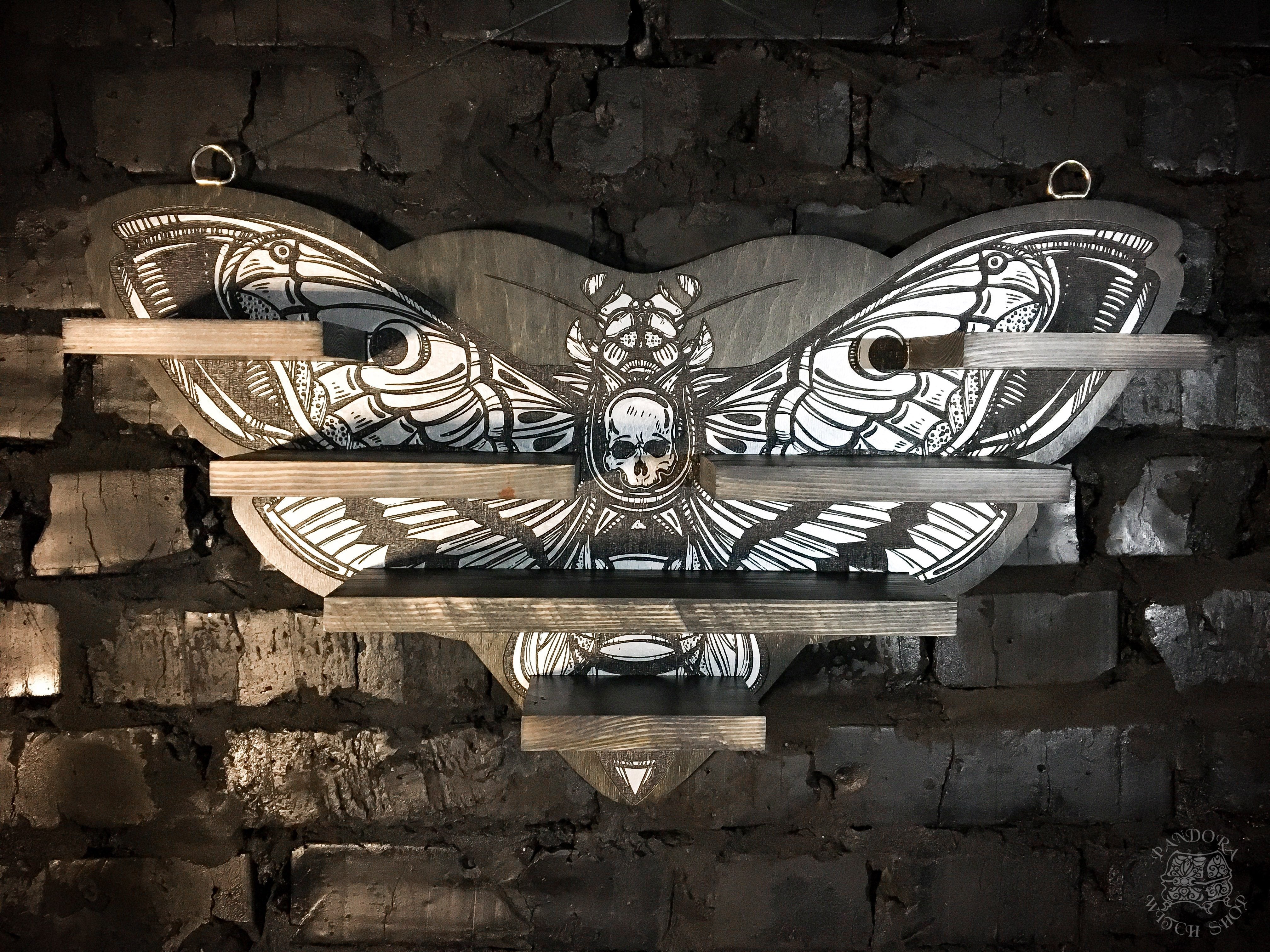 Shelf - SILVER DEATH'S HEAD MOTH - SS