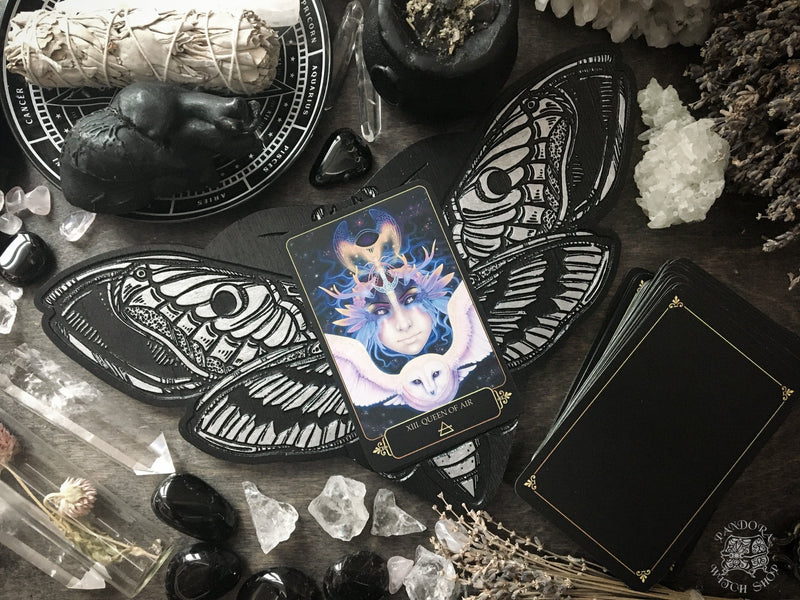 Tarot Board Card of the Day - BLACK AND SILVER DEATH'S HEAD MOTH - SS