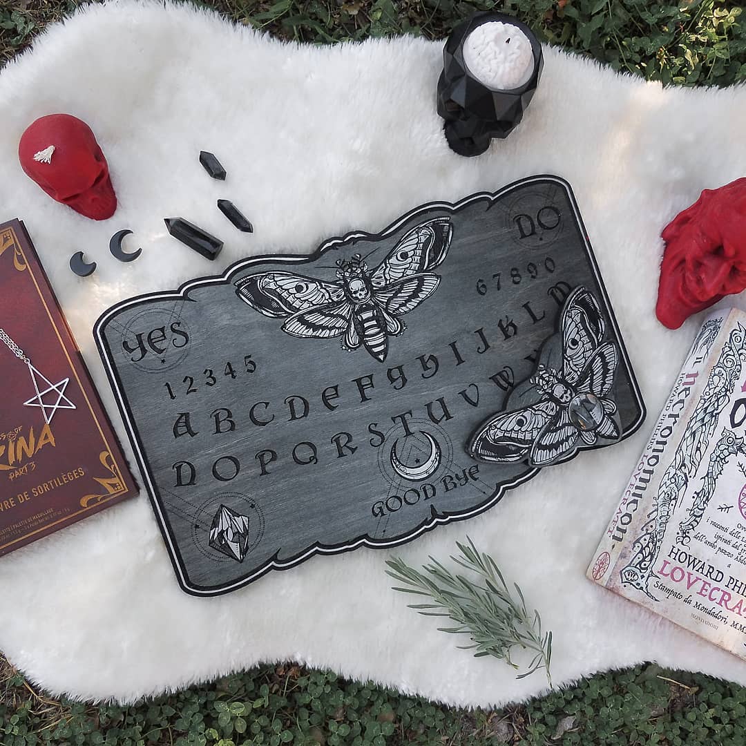 Ouija Board - Silver Death's head moth