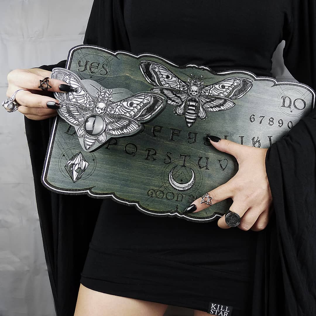 Ouija Board - Silver Death's head moth