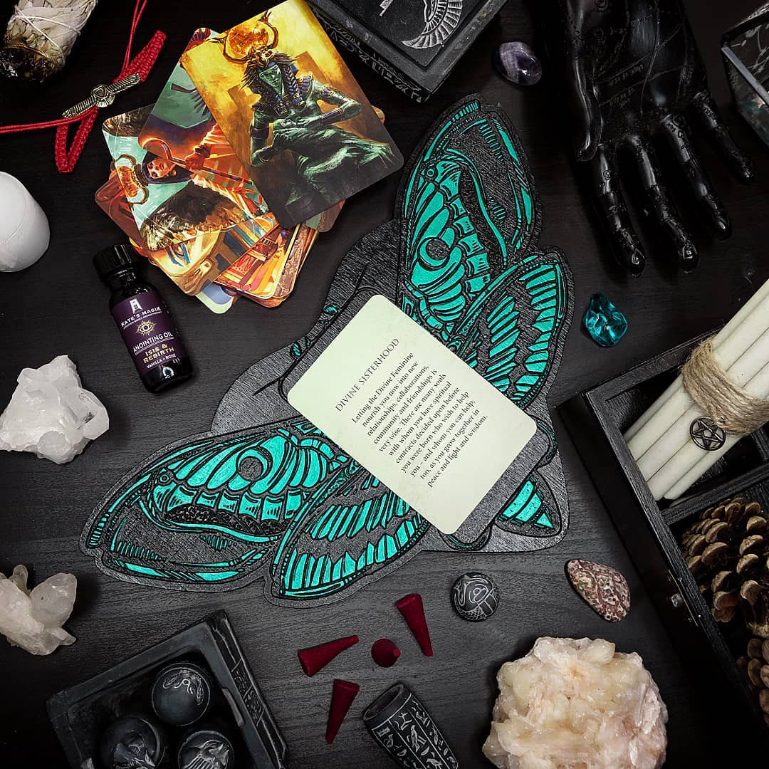 Tarot Board Card of the Day - EMERALD DEATH'S HEAD MOTH
