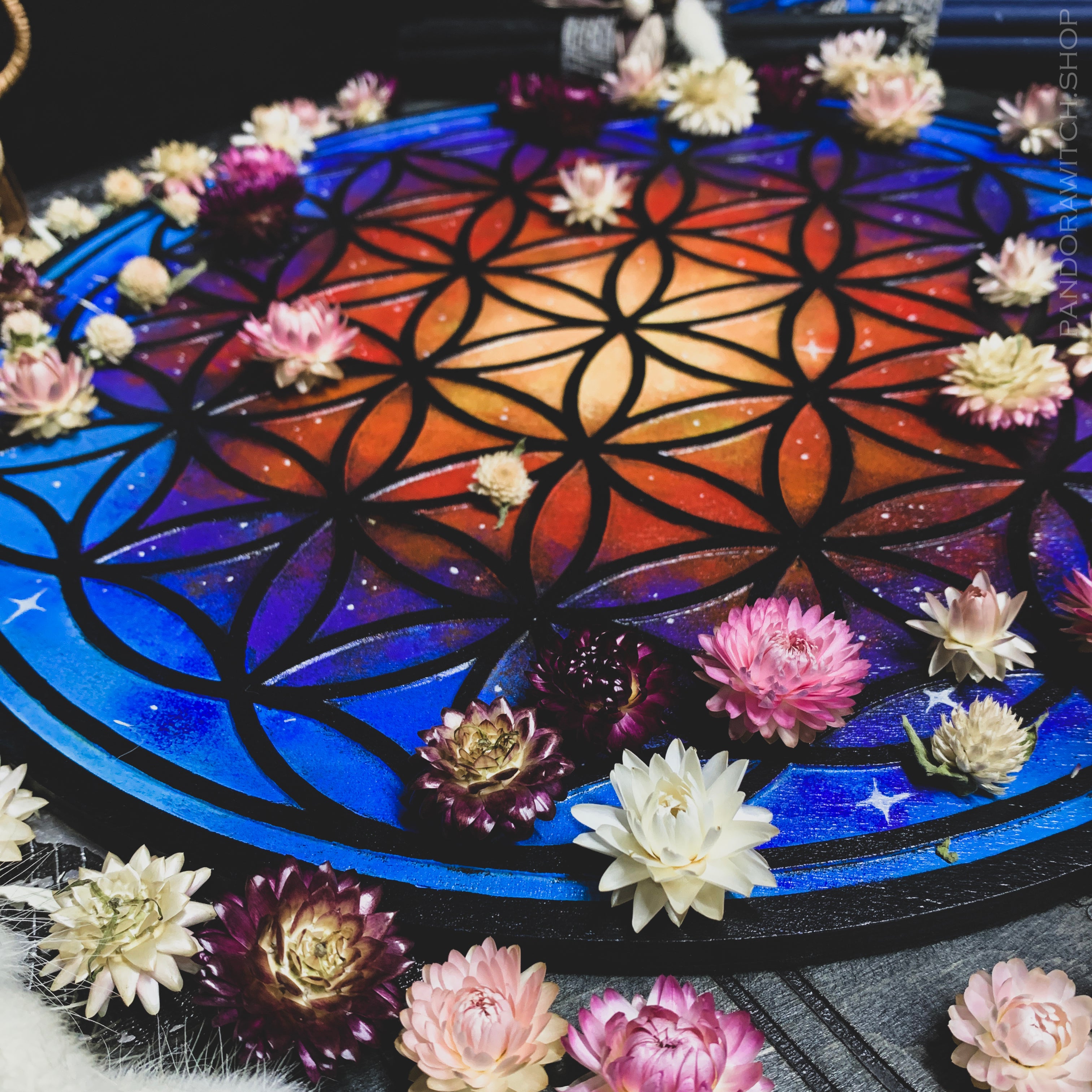 Crystal Grid Flower of Life, Flower Pythagoras - Space