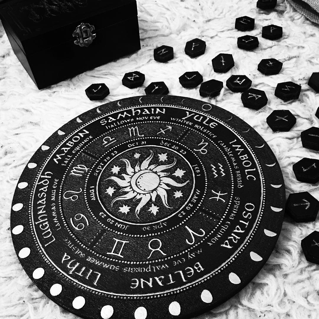 Wheel of the Year - Sun and Moon - Black\Silver
