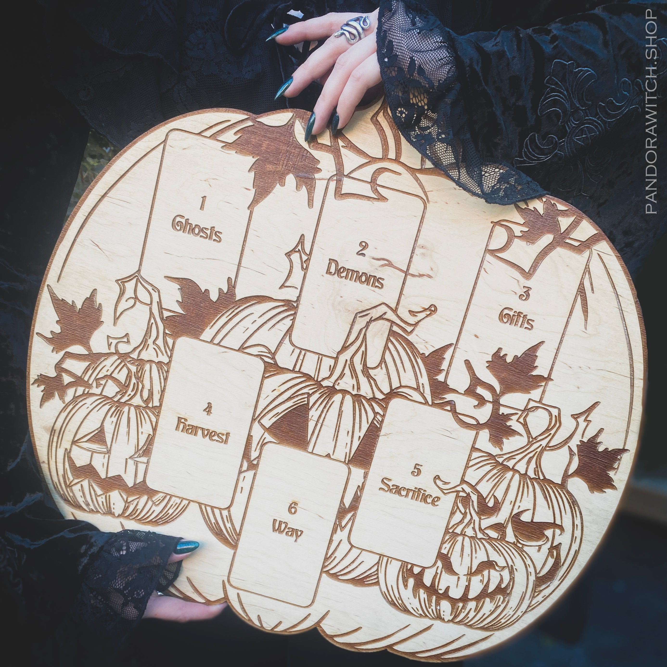 Samhain Tarot Spread Board - Natural