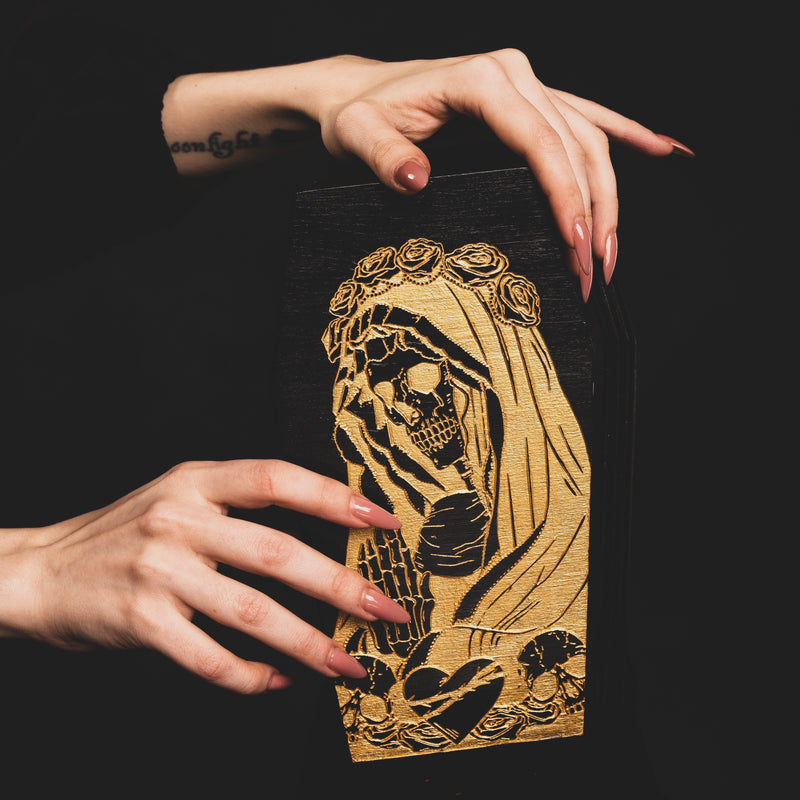 Box Coffin - Golden Santa Muerte