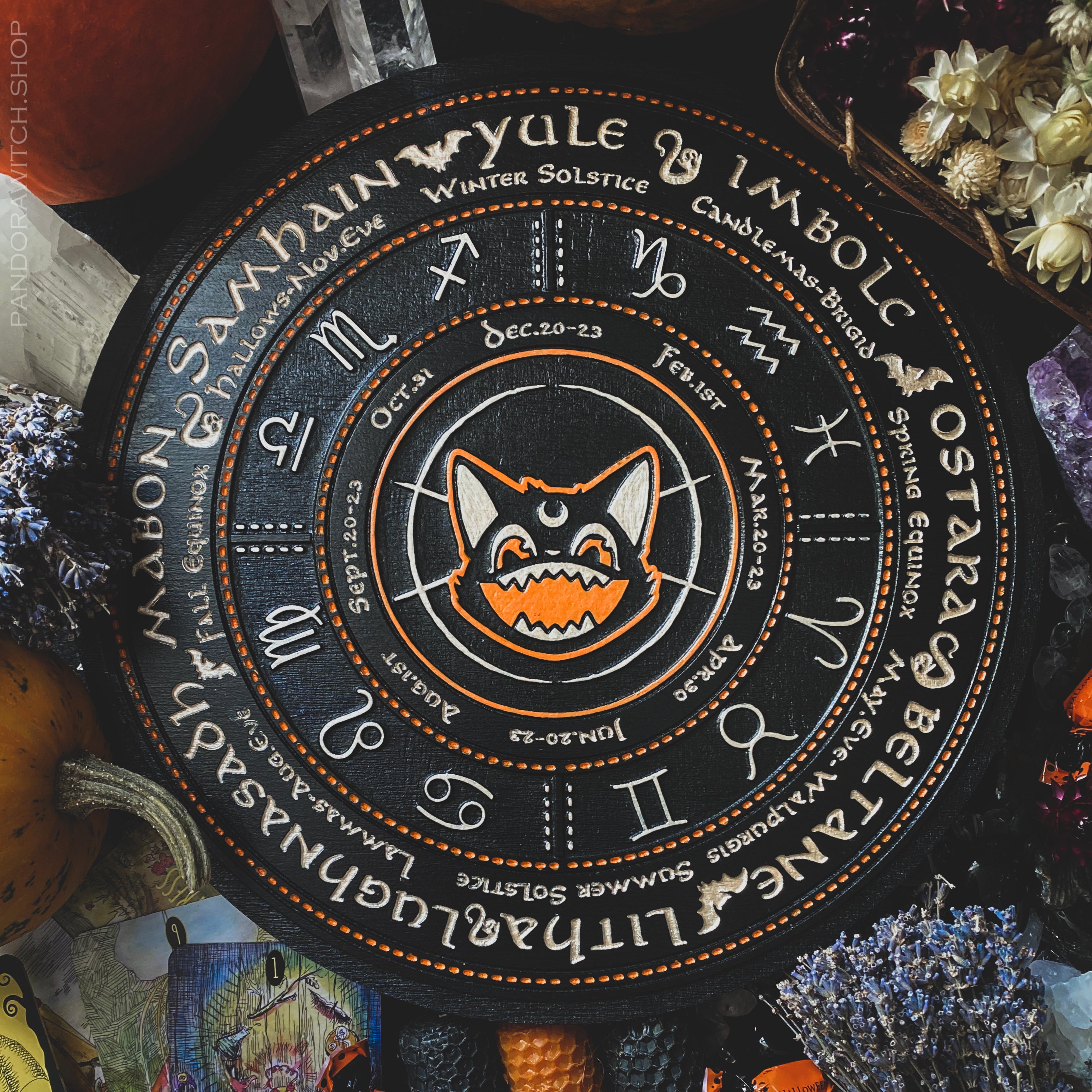 Wheel of the Year - Halloween Scream Orange Bone